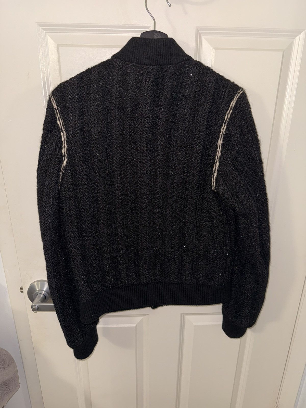 Saint Laurent Paris Saint Laurent Men’s Teddy Jacket Tweed Sequin Crochet 2018 Size US S / EU 44-46 / 1 - 9 Thumbnail
