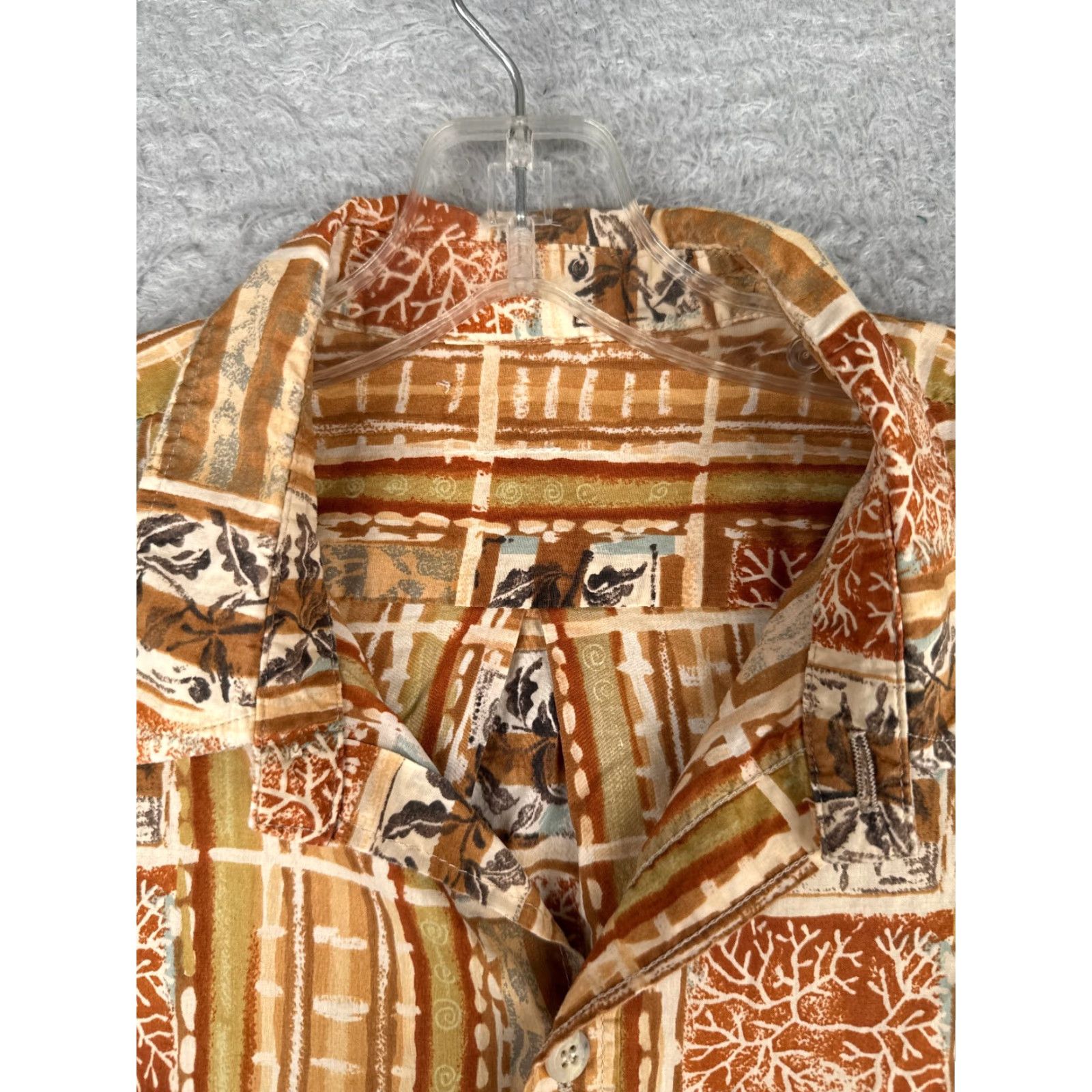 Tori Richard VINTAGE Tori Richard Shirt Men Beige Floral Tile Button-Up Cotton Hawaiian 80s Size US M / EU 48-50 / 2 - 7 Thumbnail