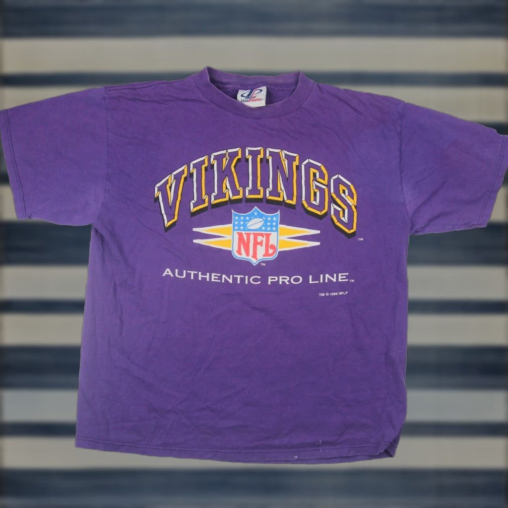 Logo Athletic VINTAGE 1996 Logo Athletics Minnesota Vikings Mens T-Shirt Purple Large graphic Shirt Size US L / EU 52-54 / 3 - 1 Thumbnail