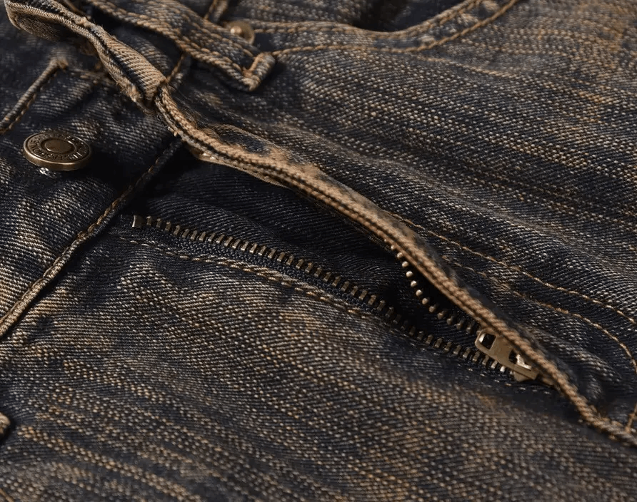 Japanese Brand × Vintage High street retro vintage faded mud straight leg jeans pants Size US 32 / EU 48 - 5 Thumbnail