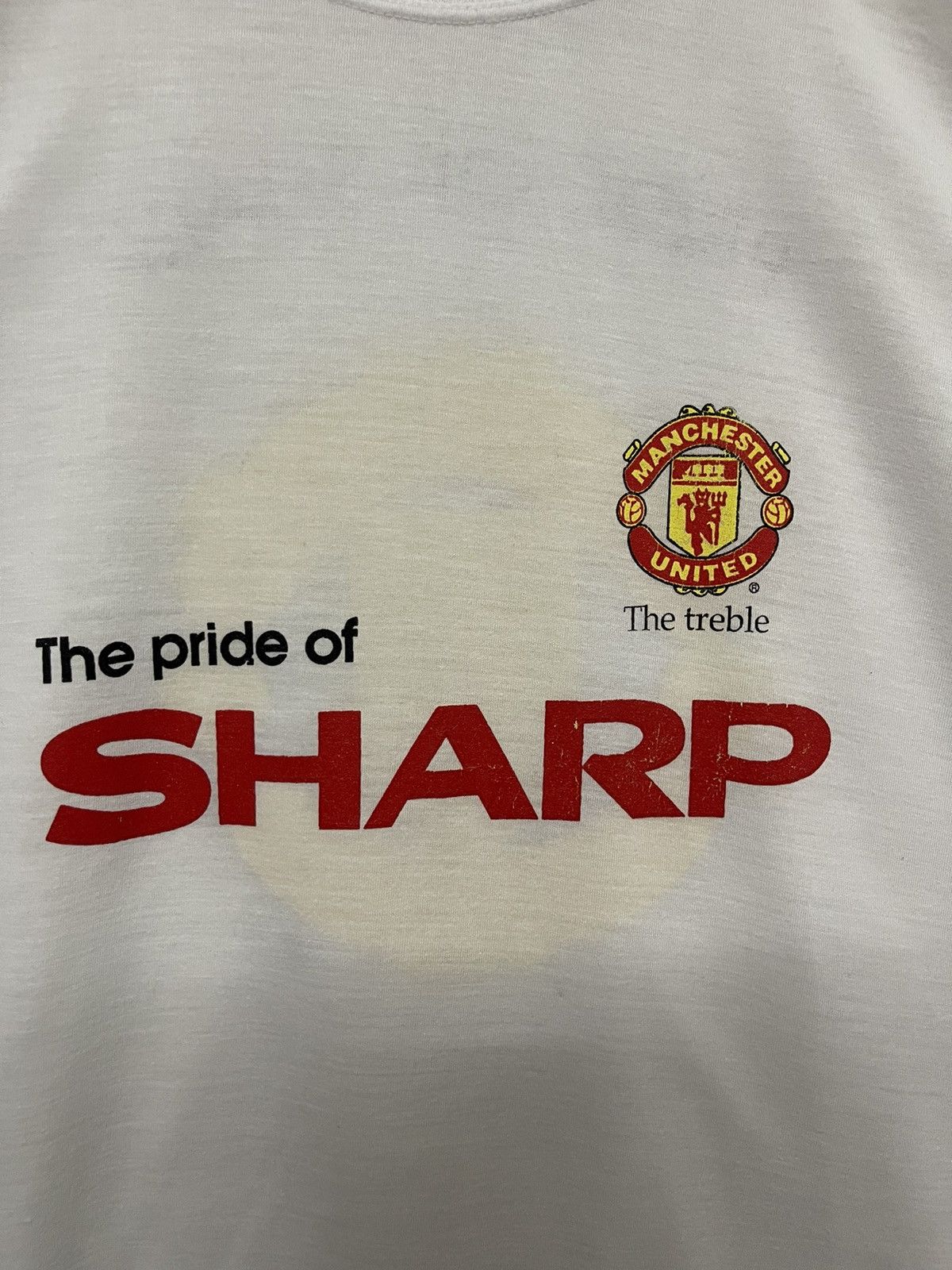 Vintage Vintage Pride Of Sharp Manchester United T-shirt White Size US L / EU 52-54 / 3 - 3 Thumbnail