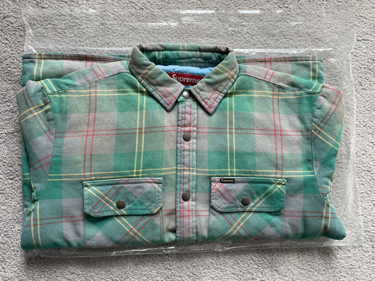 Supreme Supreme Quilted Lined Flannel Snap Shirt Size US S / EU 44-46 / 1 - 1 Thumbnail