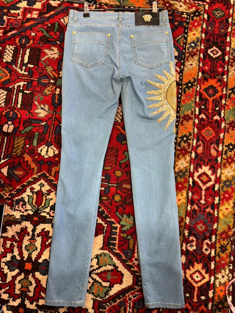 Versace Versace Light blue denim jacket Size 26" / US 2 / IT 38 - 2 Thumbnail