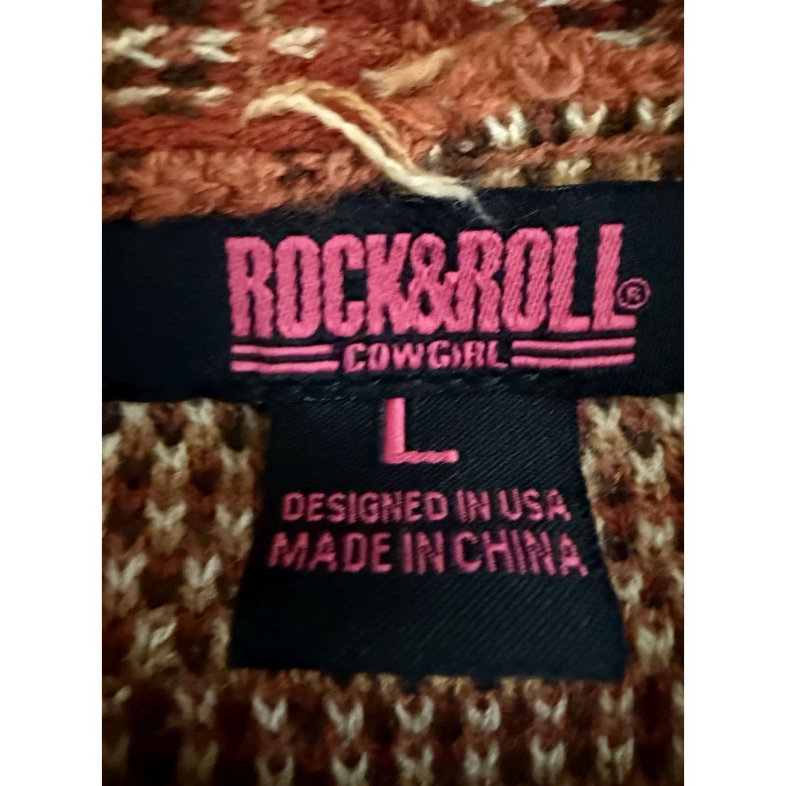 Vintage VINTAGE Rock & Roll Cowgirl Cardigan Long Sleeve Womens Large Aztec Duster Open Front Size L / US 10 / IT 46 - 4 Thumbnail