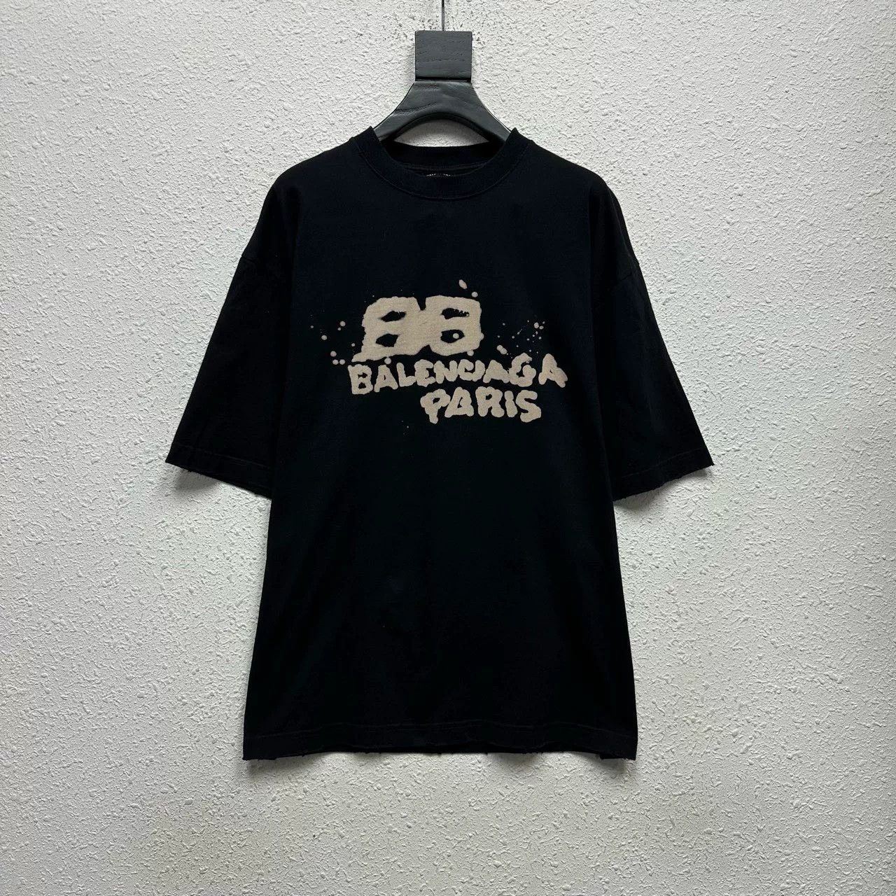 Balenciaga Balenciaga Black Double B Graffiti T-shirt Size US M / EU 48-50 / 2 - 1 Thumbnail