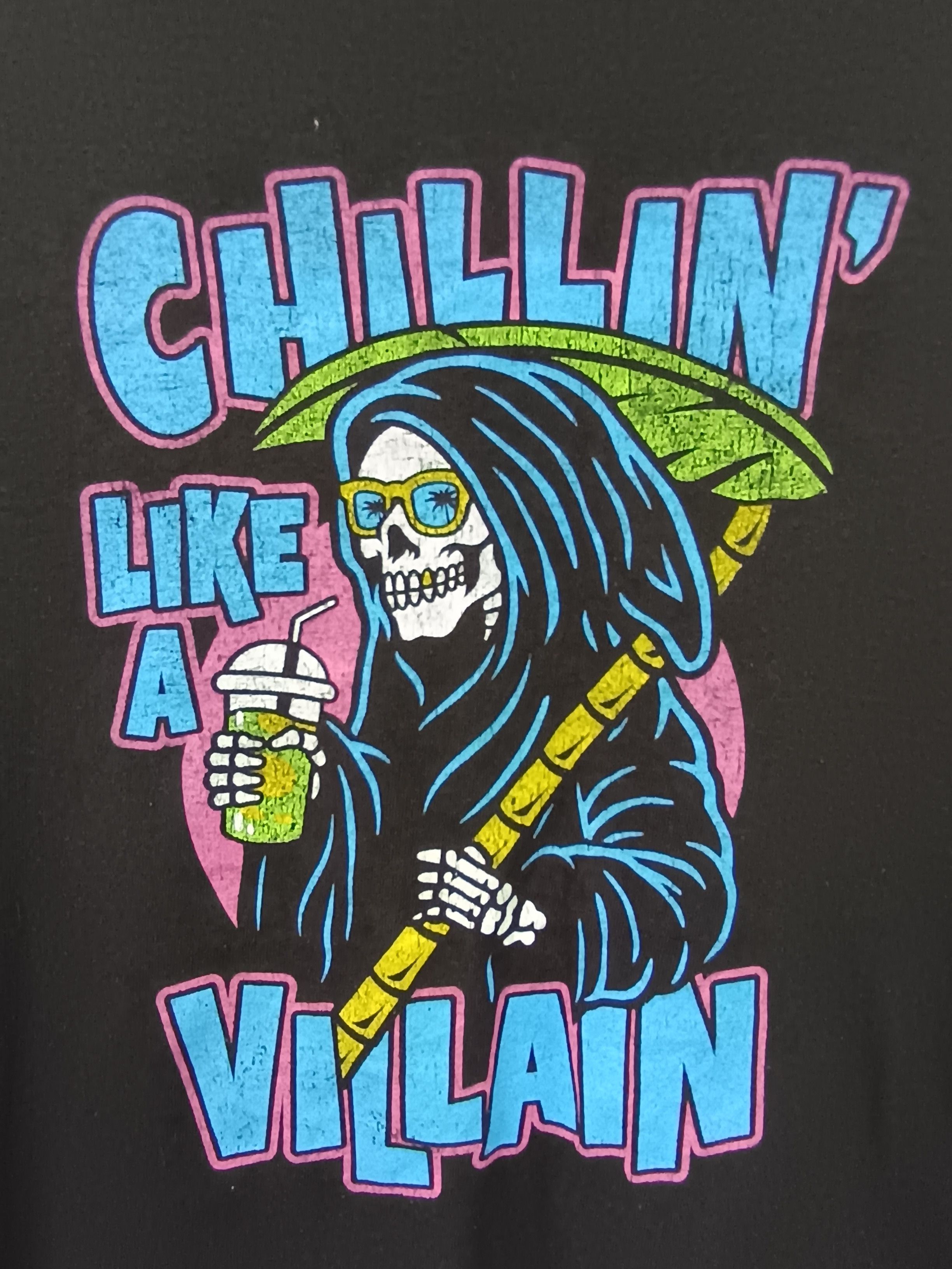Japanese Brand DOM Chillin' Grimreaper Tshirt Size US L / EU 52-54 / 3 - 15 Thumbnail