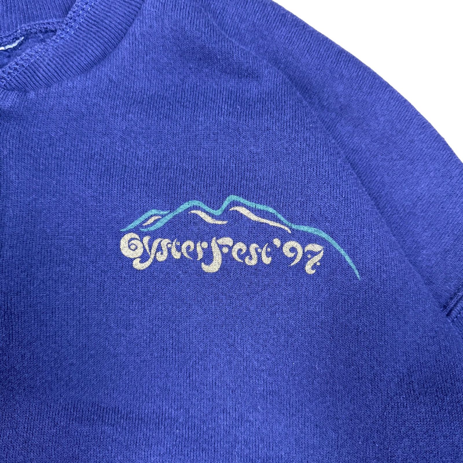 Vintage Vintage OysterFest 1997 Henley Sweatshirt XL Navy Size US XL / EU 56 / 4 - 5 Thumbnail