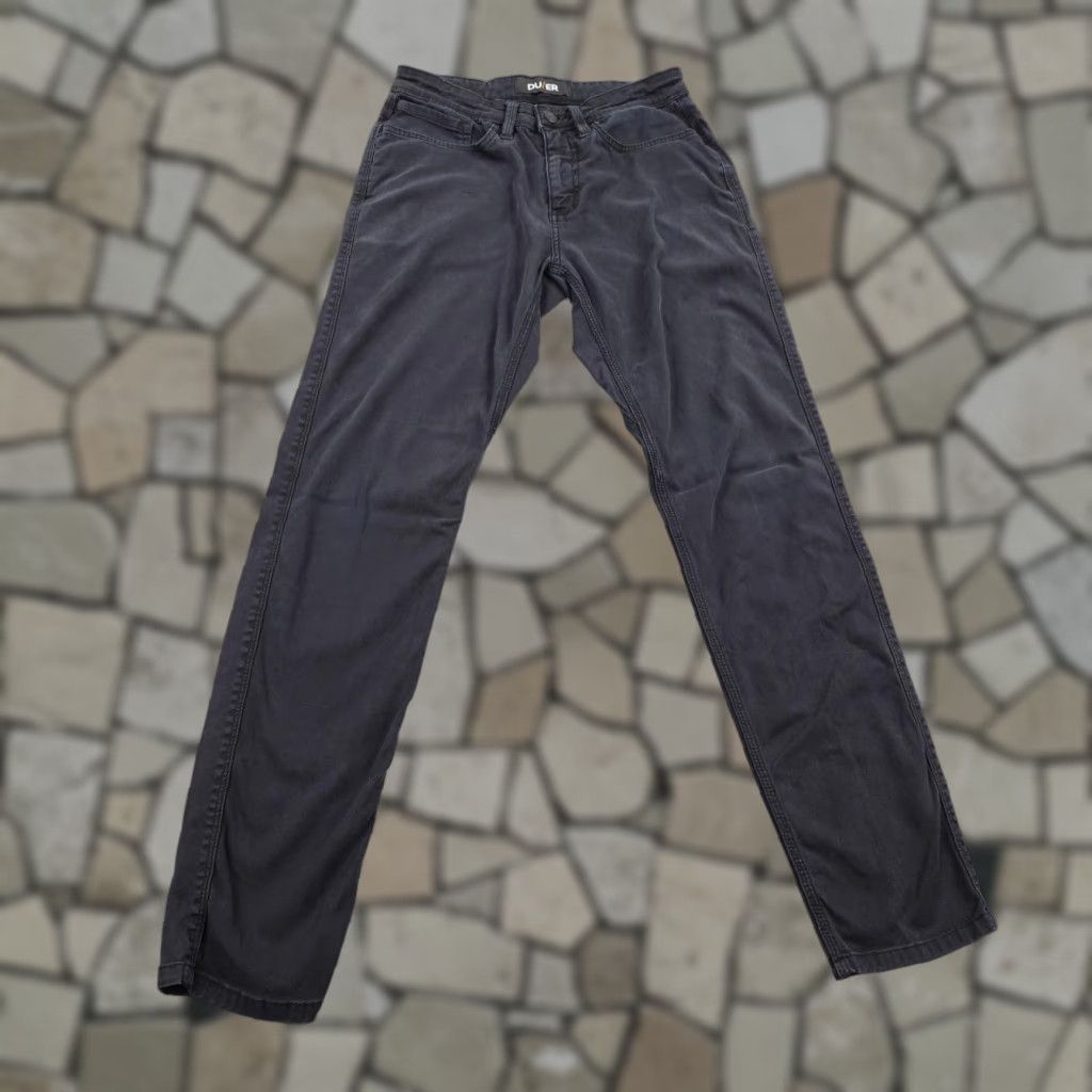 DUER DUER Pants Mens 30x30 Black T2X Slim Fit Straight Leg Super Flex Chino Trouser Size US 30 / EU 46 - 1 Thumbnail