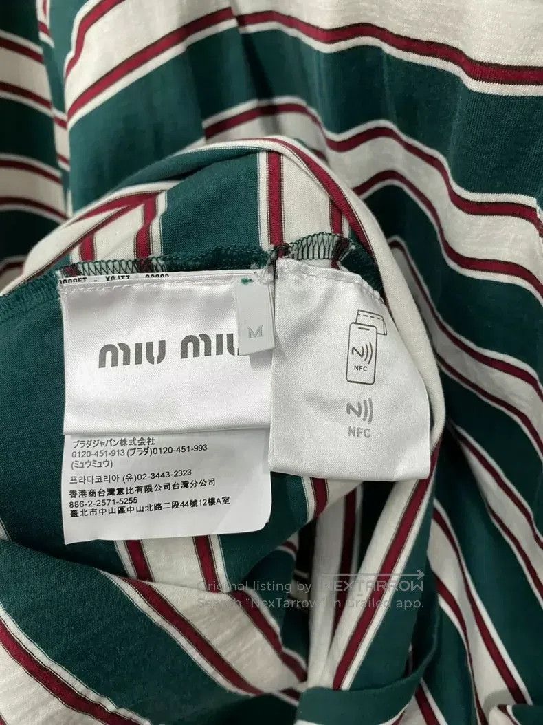 Miu Miu Miu Miu Size M Striped logo destroys long sleeves Size M / US 6-8 / IT 42-44 - 6 Thumbnail