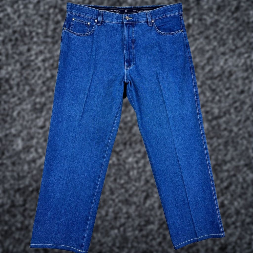 Ermenegildo Zegna Ermenegildo Zegna Jeans Mens 41x30 Blue Denim Made in Italy D-TK-6297 Size US 41 - 1 Thumbnail