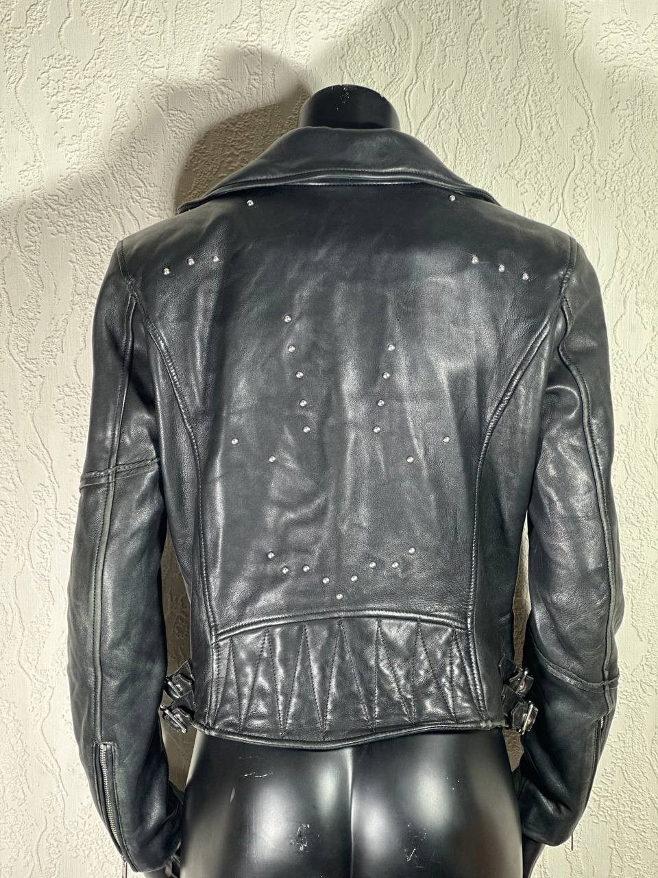 Diesel Diesel Leather L-Sinya-A Biker Jacket with Studs, size L Size L / US 10 / IT 46 - 2 Thumbnail