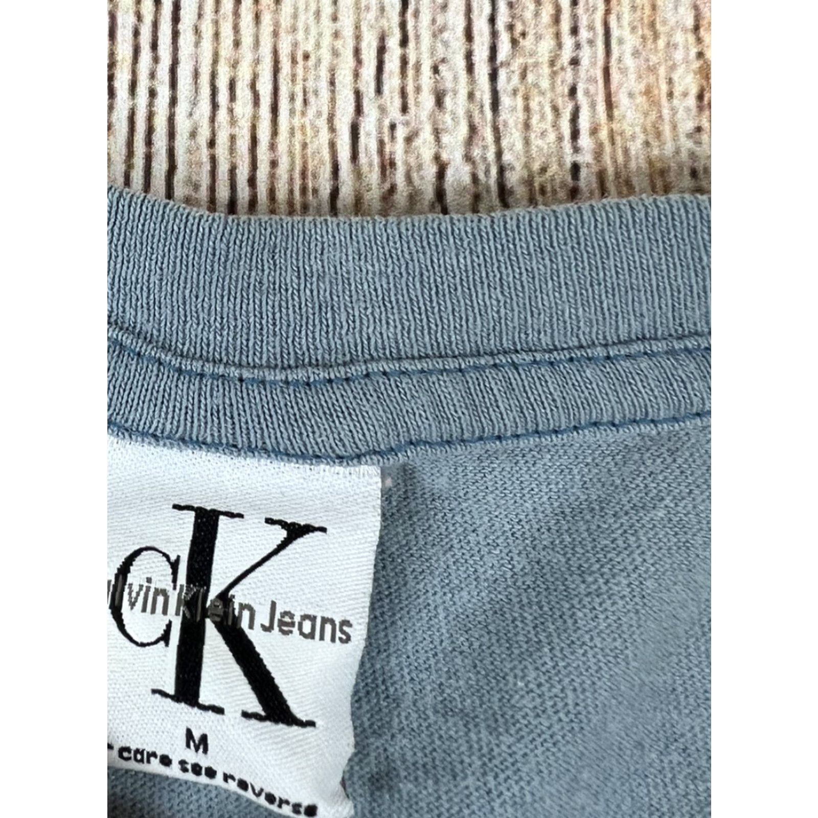 Calvin Klein VINTAGE Calvin Klein Jeans CK Vintage Blue T Shirt M Distressed Men Blue Shirt CK Vintage Distressed Mens Size US M / EU 48-50 / 2 - 4 Thumbnail