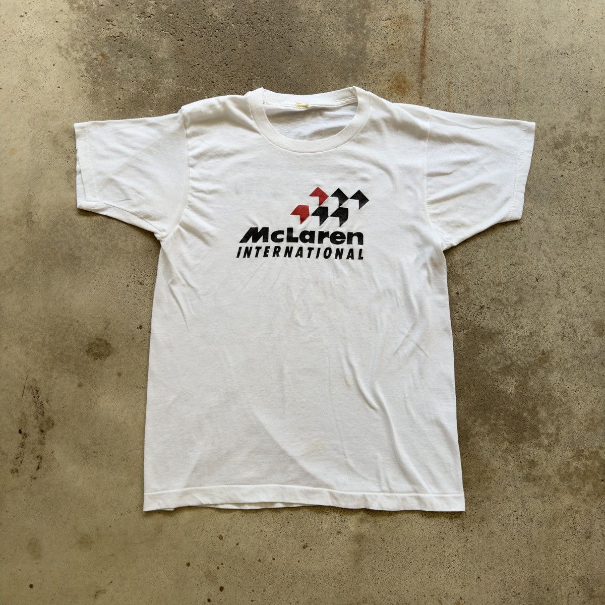 image of Racing x Vintage 70's 80's Mclaren International Tag Turbo Engines Tee in White, Men's (Size Large)
