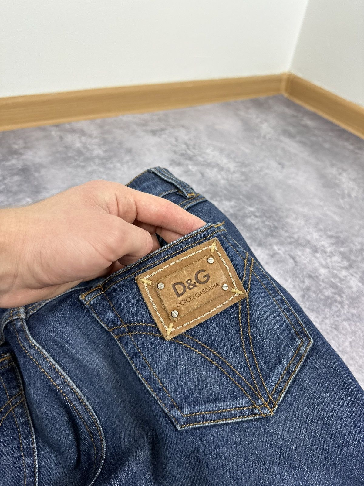 Dolce & Gabbana Vintage Dolce & Gabbana Luxury Blue Denim Avant Garde Jeans Size 26" / US 2 / IT 38 - 9 Thumbnail