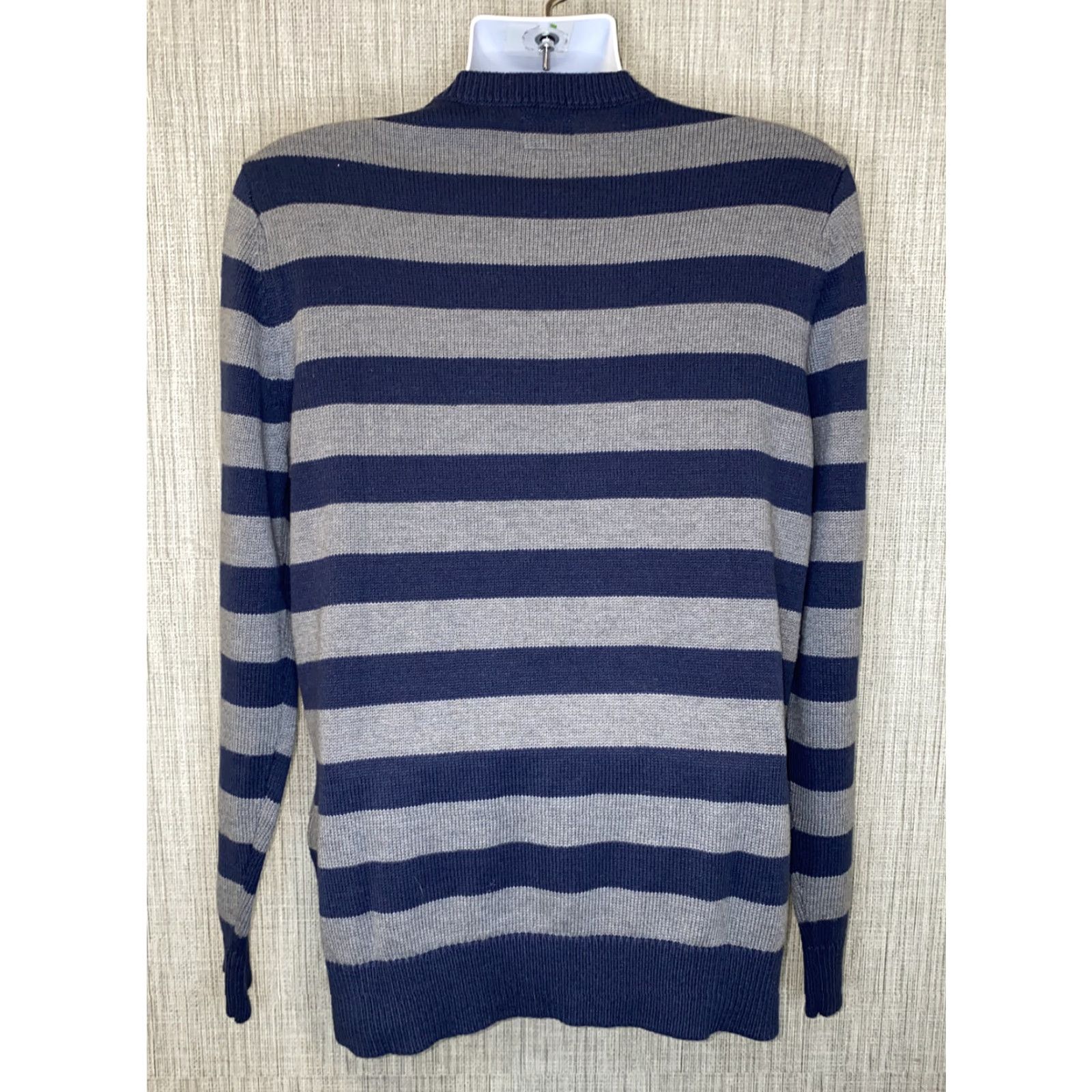 Levi's Levi’s Mens Sweater Crewneck Striped Gray/Blue Cotton/Acrylic Size XL NWT Size US XL / EU 56 / 4 - 4 Thumbnail