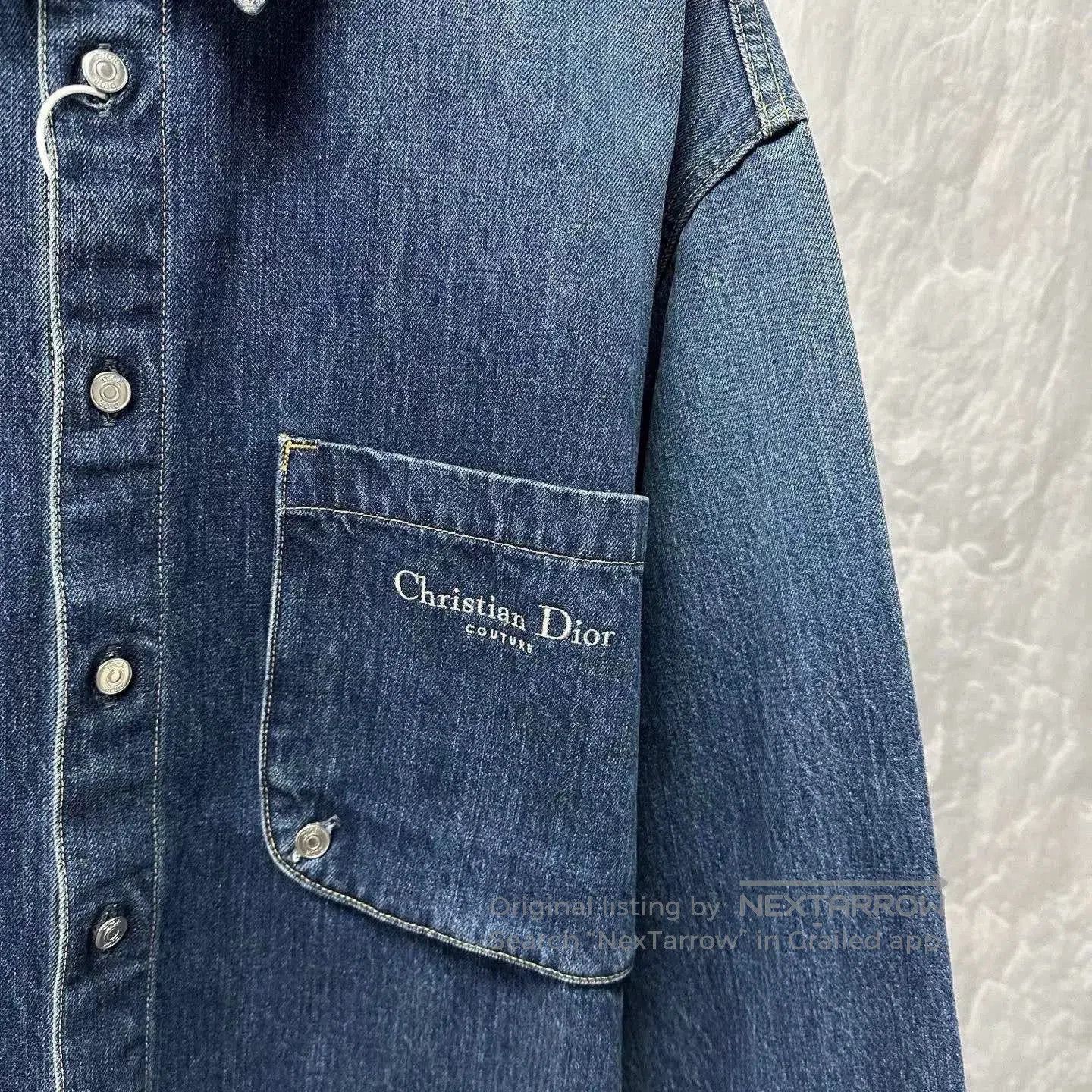Dior dior embroidered denim shirt jacket. Size US L / EU 52-54 / 3 - 3 Thumbnail