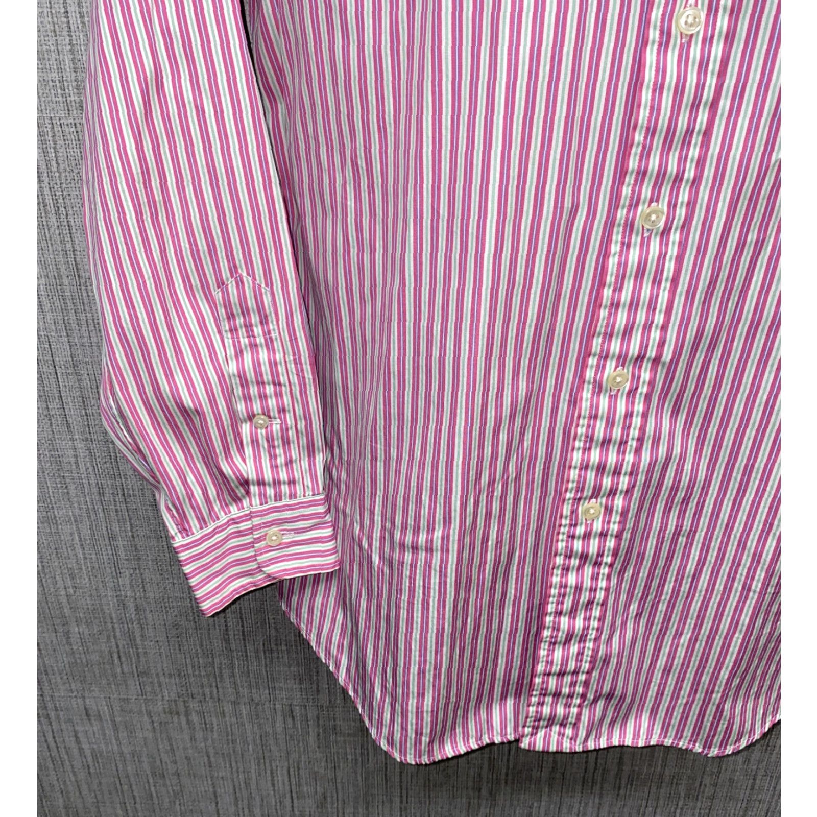 Ralph Lauren Ralph Lauren Shirt Mens Pink Custom Fit Long Sleeve Button-Front Dress 16 Regular Button-Down Collar Pants? Size 42R - 4 Thumbnail