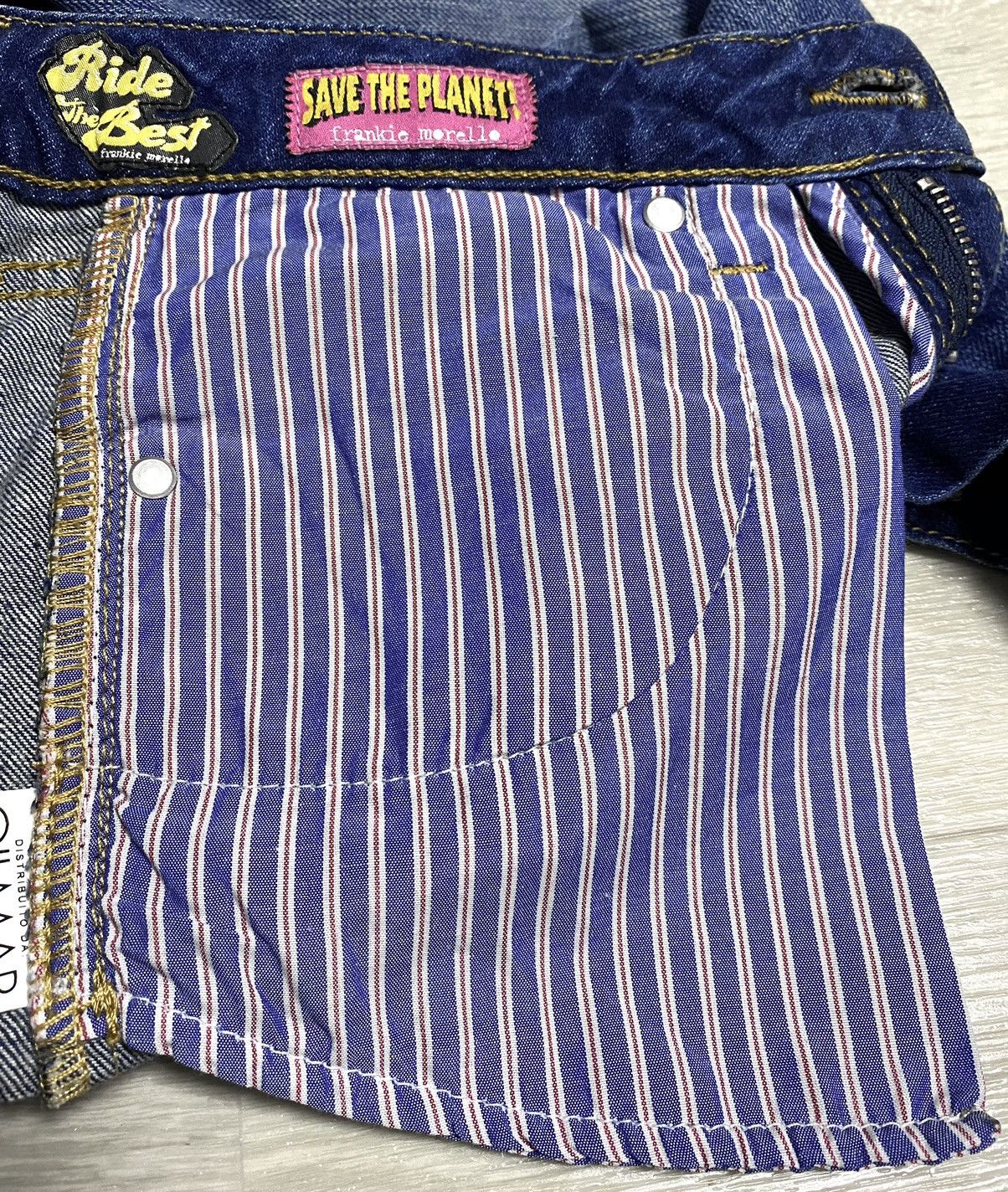 Frankie Morello Women’s Frankie Morello Flared Washed Navy Jeans Denim Logo Size 27" / US 4 / IT 40 - 14 Thumbnail