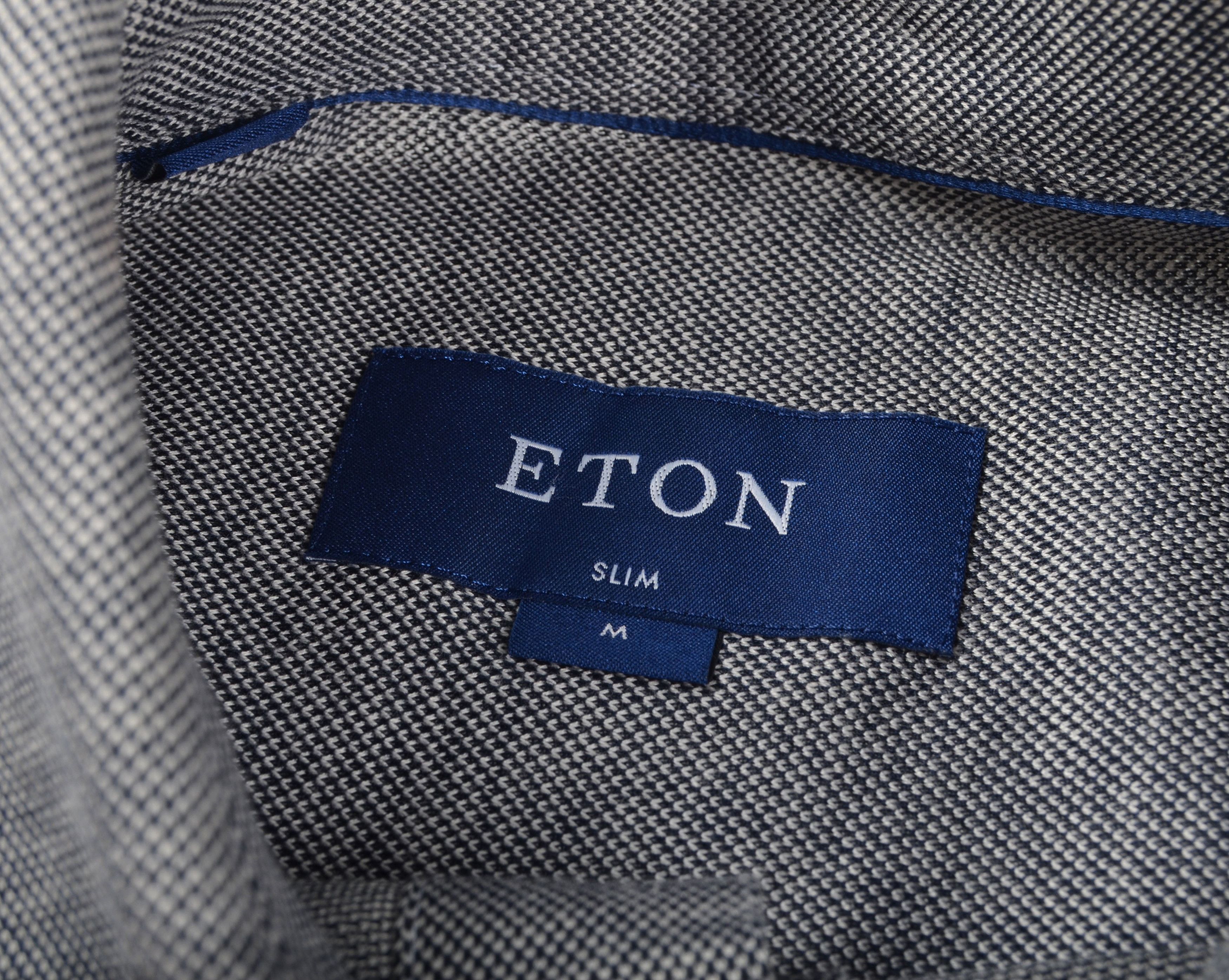 Eton Eton Men's Casual Gray Slim Fit Long Sleeve Shirt Size US M / EU 48-50 / 2 - 4 Thumbnail