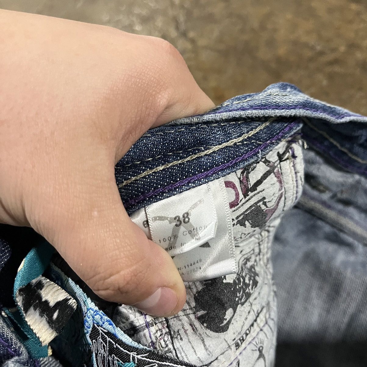Ed Hardy × JNCO × Vintage Crazy Vintage Y2K Baggy Jeans JNCO Wide Leg Skater Unique Size US 38 / EU 54 - 14 Thumbnail