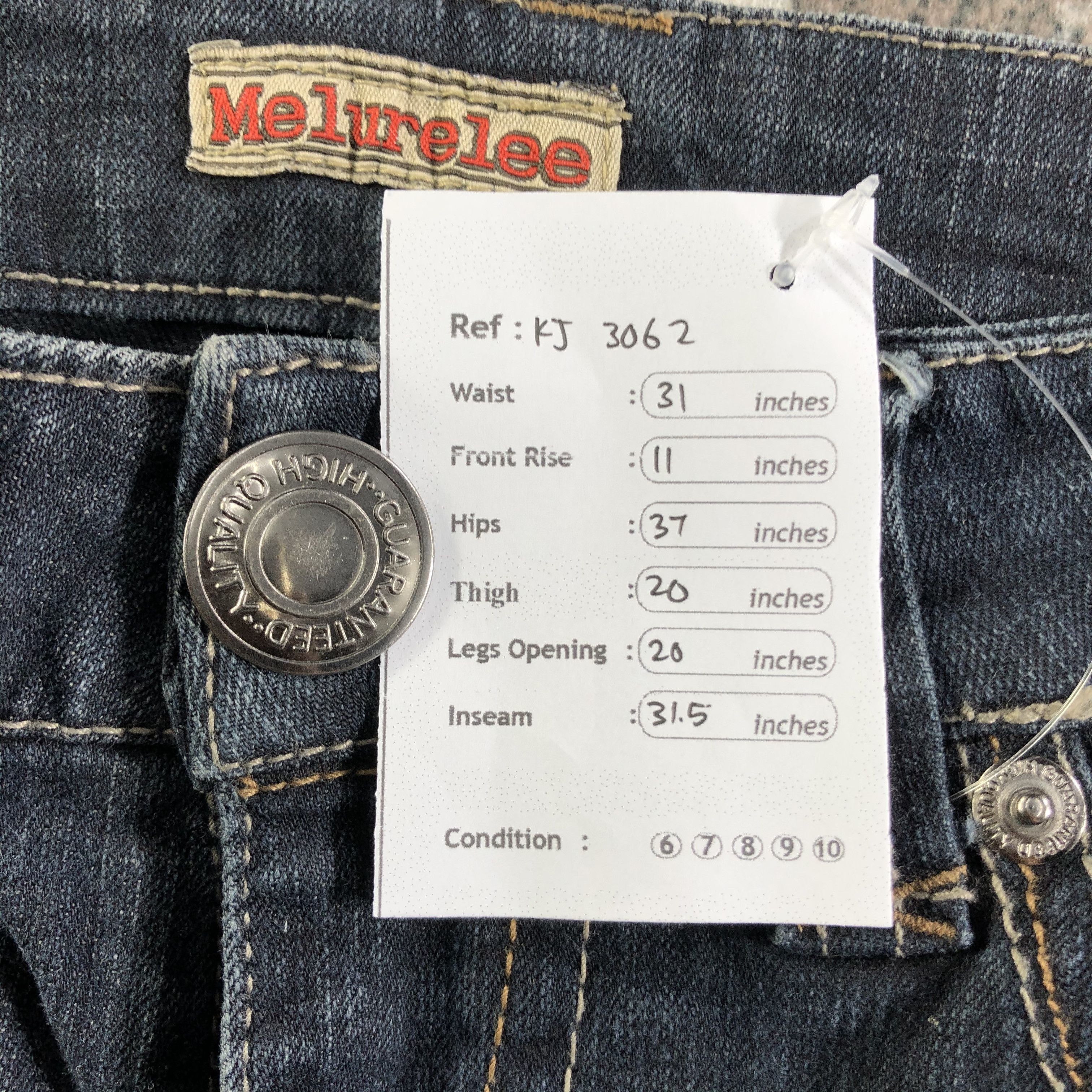Japanese Brand Vintage Melurelee Jeans Flare Denim KJ3062 Size US 30 / EU 46 - 10 Thumbnail