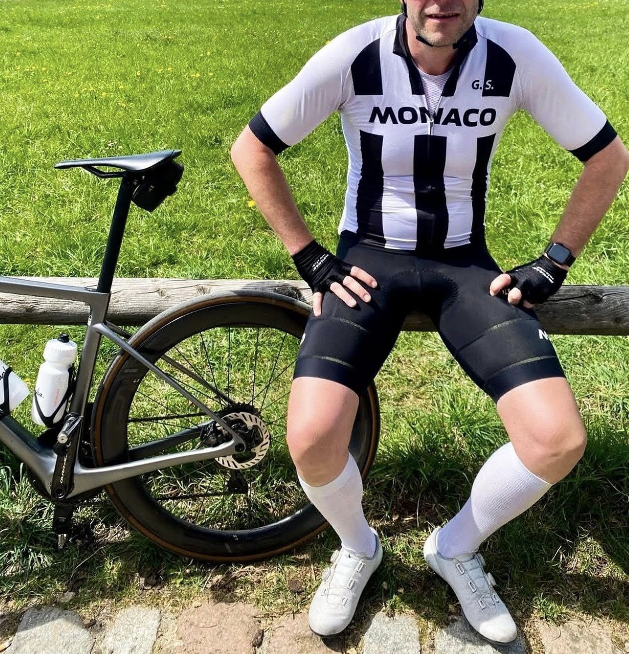 Other Monaco Velo Club La Striscia Cycling Bib Shorts + Jersey Top Size US M / EU 48-50 / 2 - 2 Thumbnail