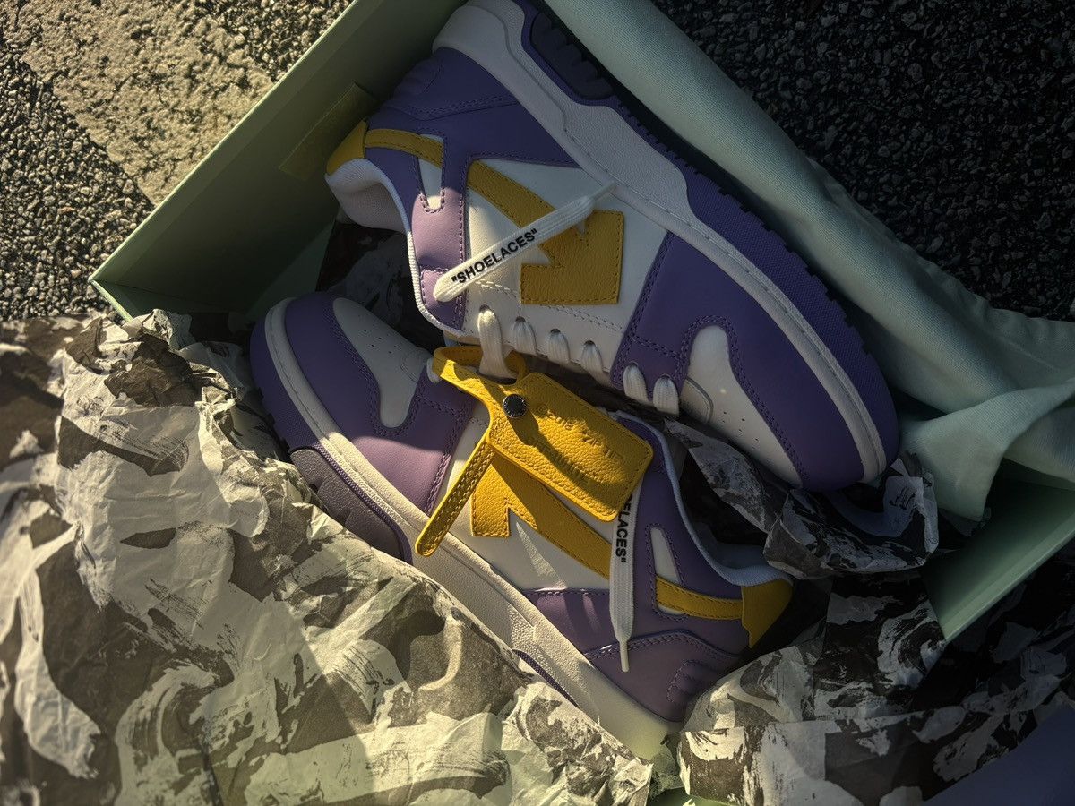 Off-White OUT OF OFFICE CALF LEATHER PURPLE YELLOW-OFF WHITE SHOES Size US 8 / IT 38 - 1 Thumbnail