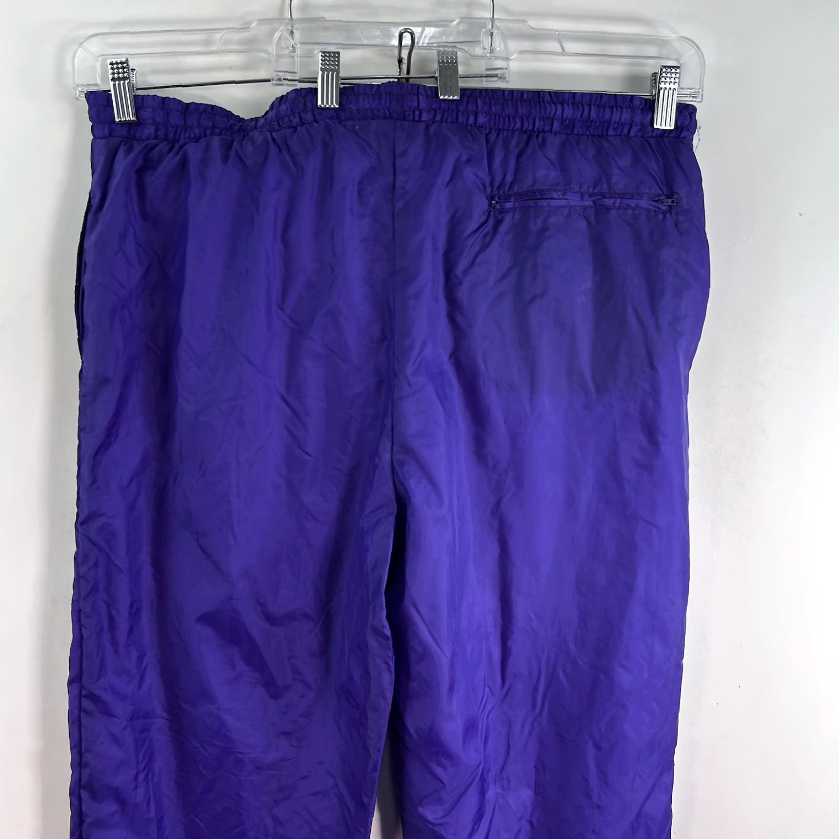 Jordache Vintage Jordache Activewear Pants Men XL Tapered Track Pants Purple 80s 90s Nylon Pockets Size US 36 / EU 52 - 7 Thumbnail