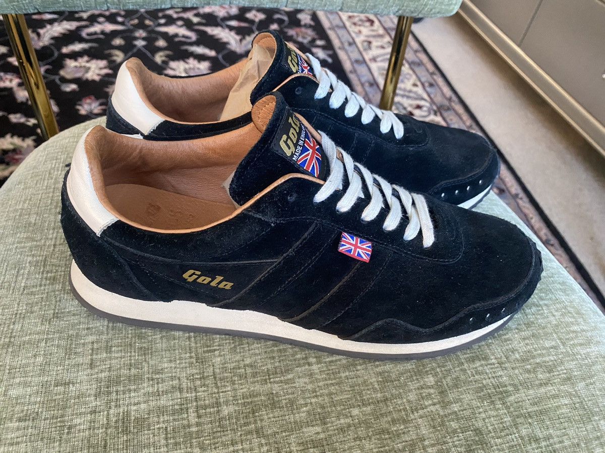 Gola Gola Track Black Suede Sz 10 1905 Made In England Rare Size US 10 / EU 43 - 3 Thumbnail
