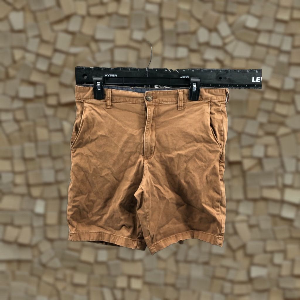 George George Mens Chino Shorts 32 Mid Rise Medium Wash Beige Brown Size US 32 / EU 48 - 1 Thumbnail