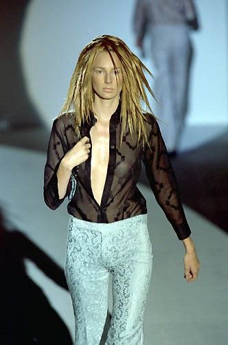 Gucci Gucci x Tom Ford S/S'00 Jacquard Flared Pants Size 27" / US 4 / IT 40 - 2 Thumbnail