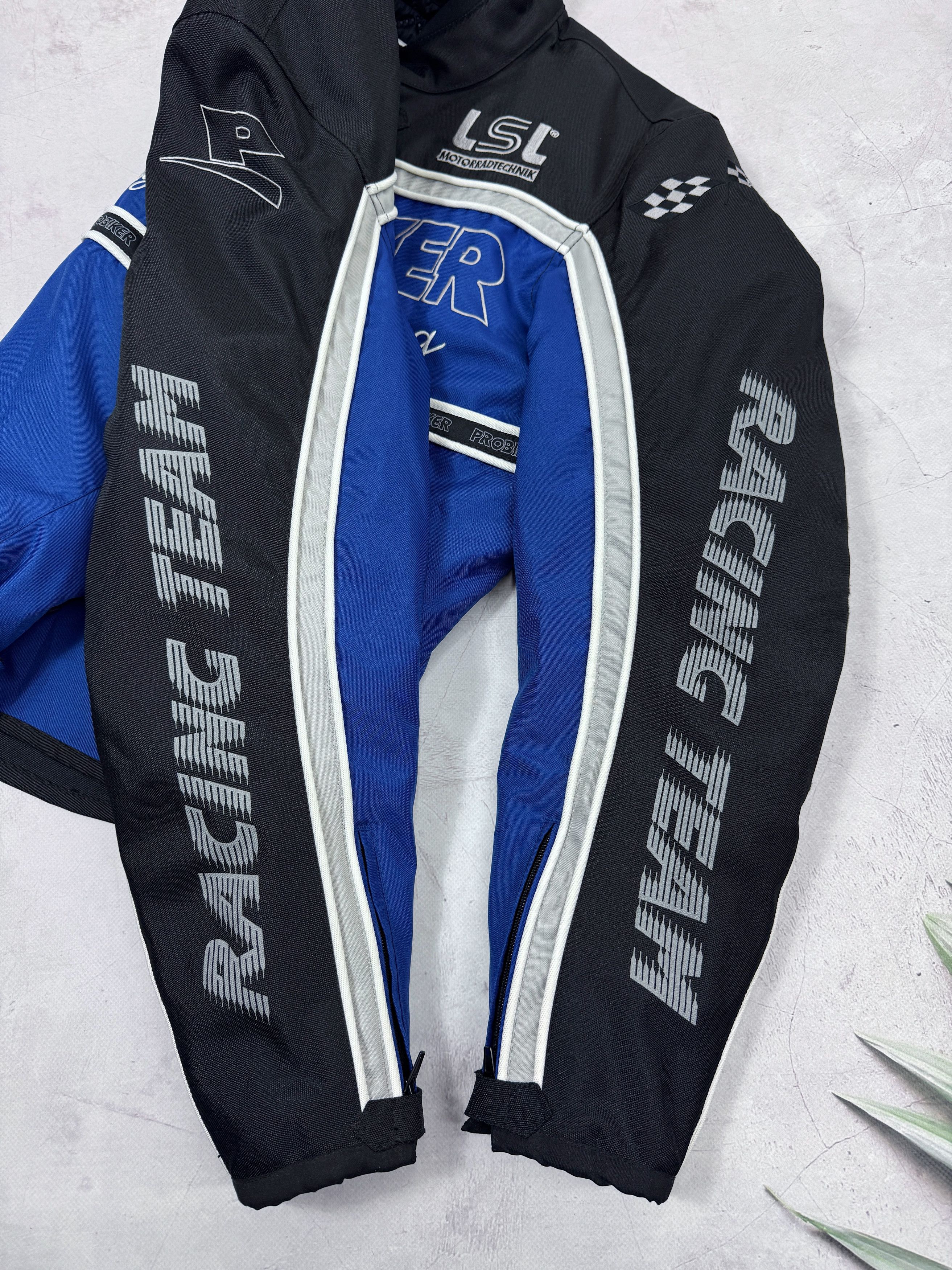 Vintage Probiker High Speed Racing Moto Jacket NGK Castrol LSL Size US L / EU 52-54 / 3 - 12 Thumbnail