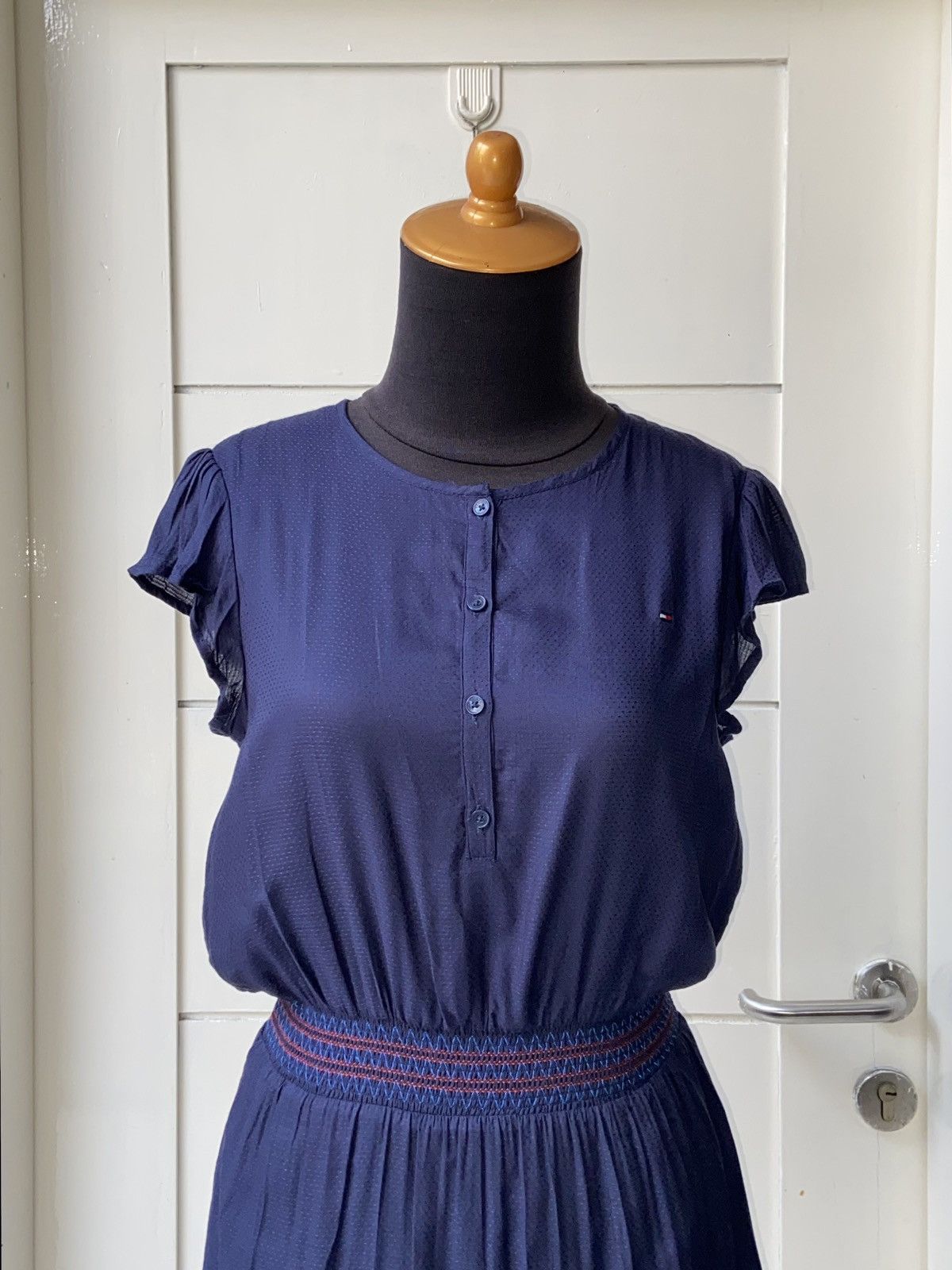 Tommy Hilfiger TOMMY HILFIGER Navy Midi Dress Size S / US 4 / IT 40 - 2 Thumbnail