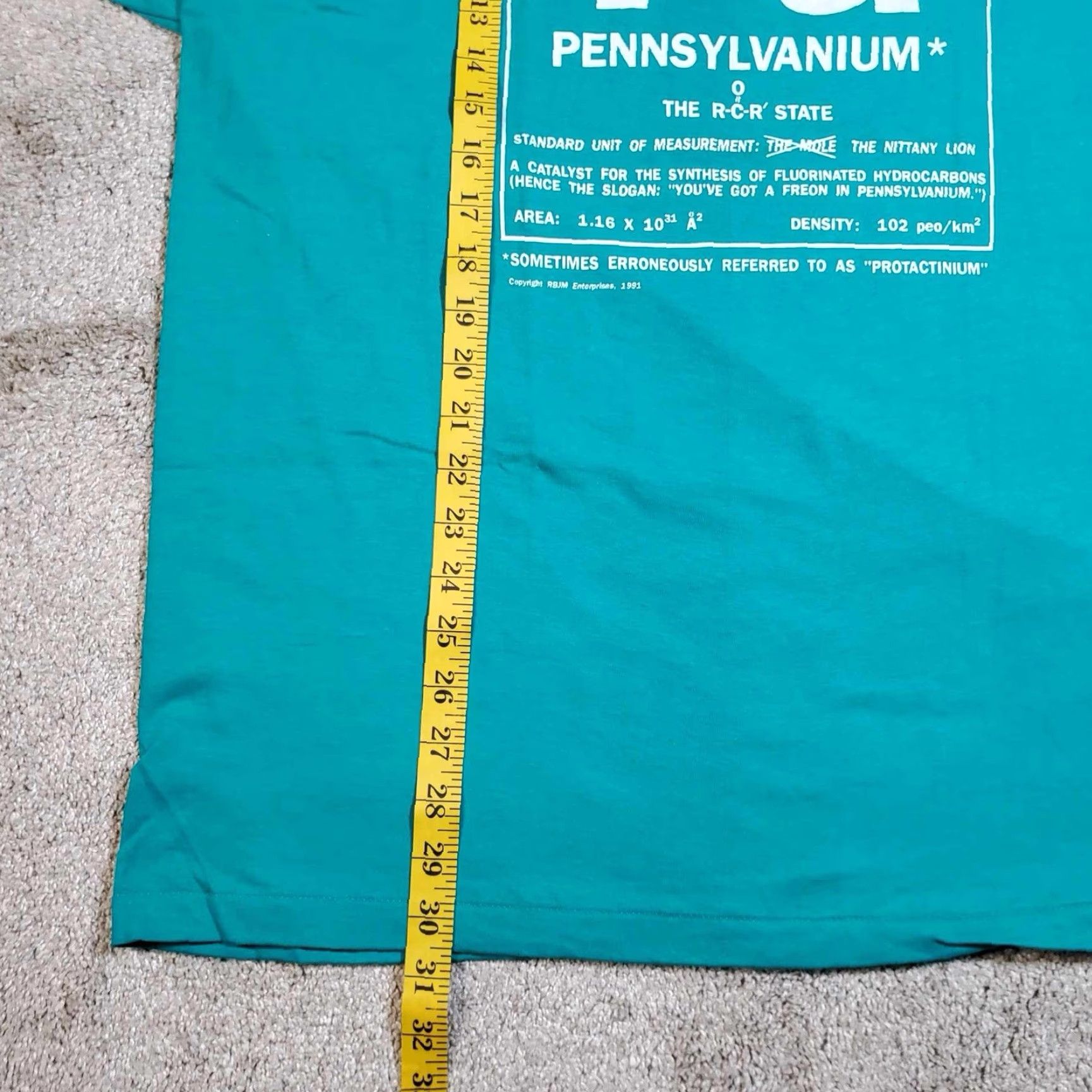 Hanes VINTAGE Chemistry Scientist Graphic Single Stitch T Shirt Penn State XL Size US L / EU 52-54 / 3 - 5 Thumbnail