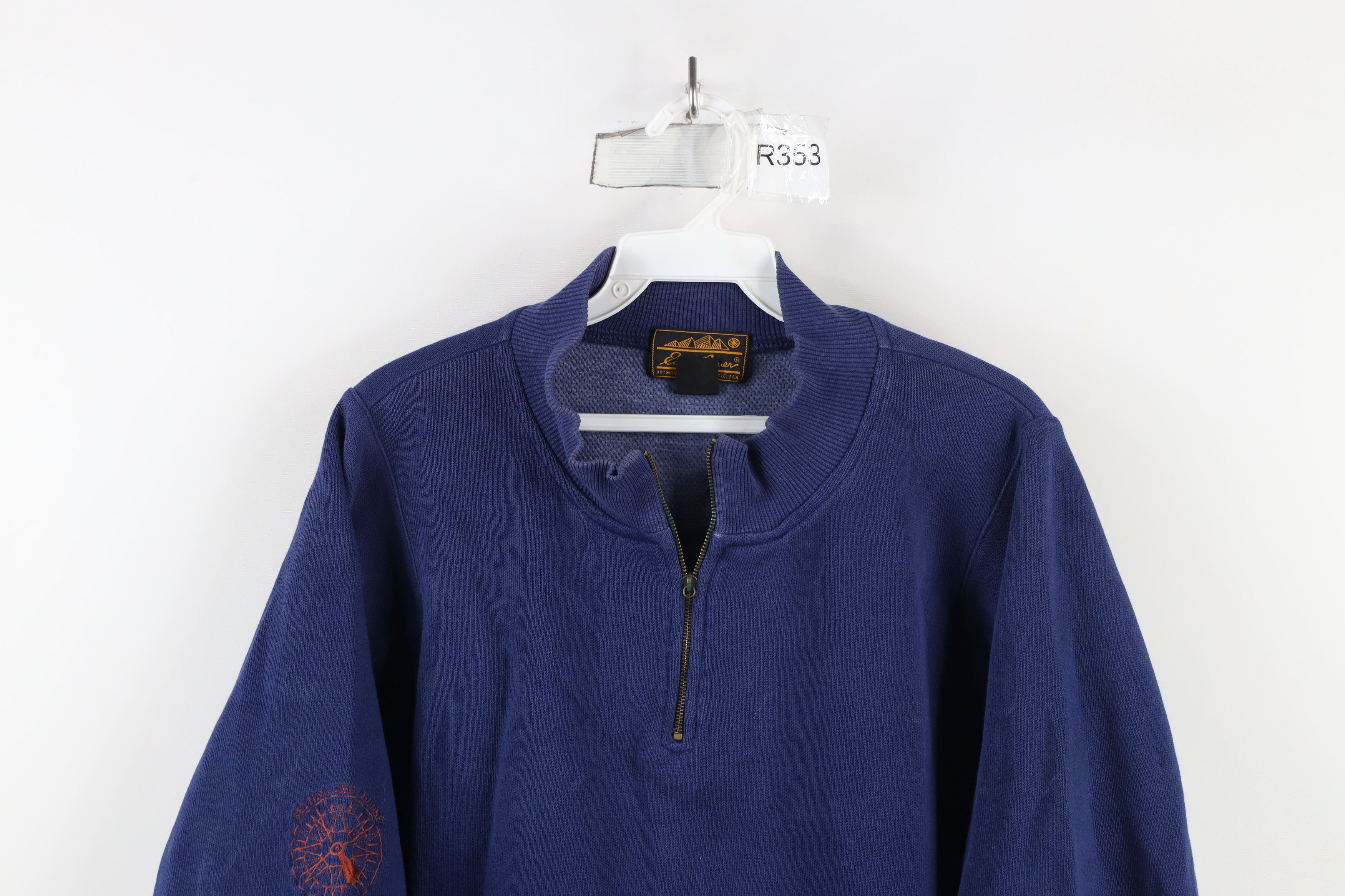 Eddie Bauer × Vintage Vintage 90s Eddie Bauer Half Zip Short Sleeve Sweatshirt Size US M / EU 48-50 / 2 - 2 Thumbnail