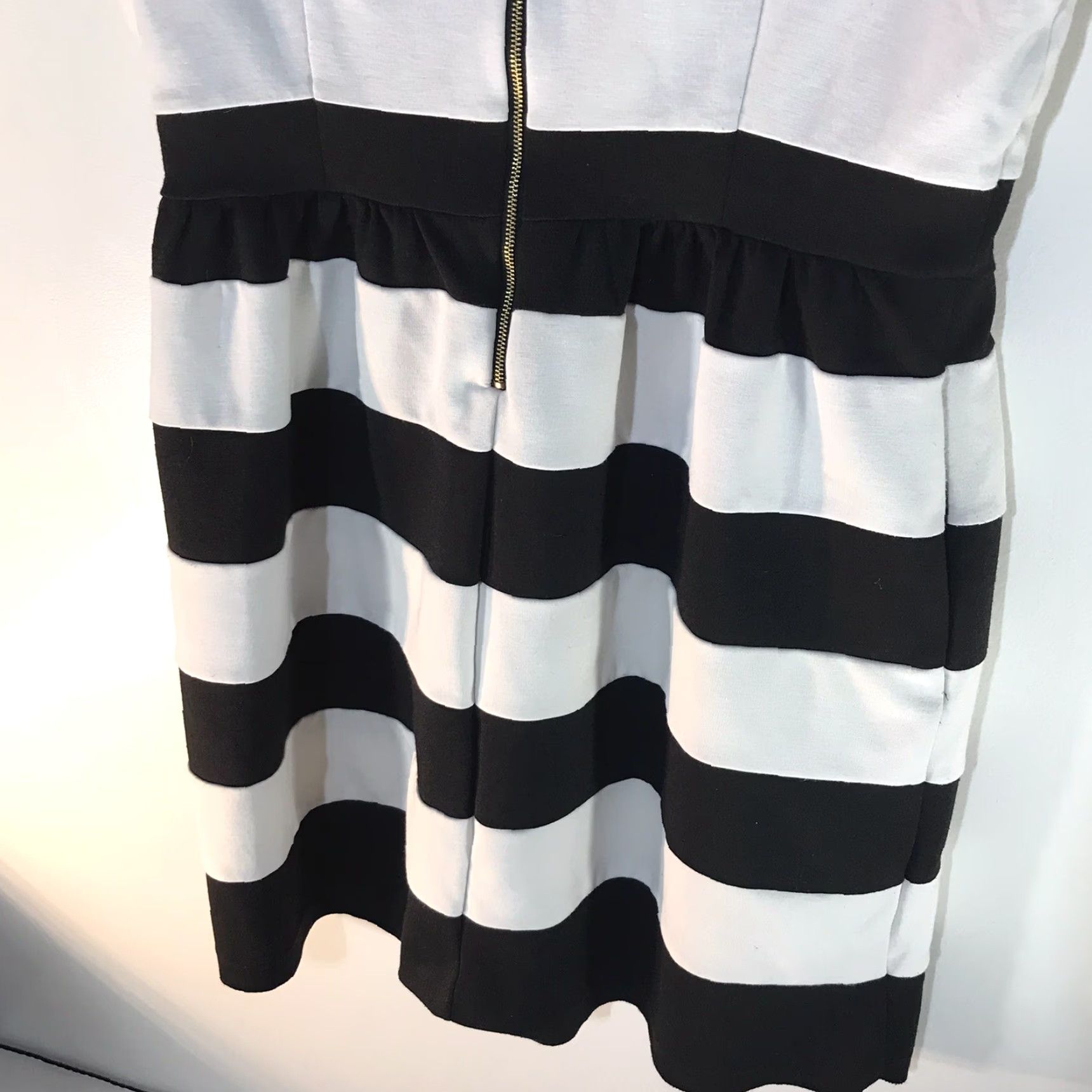 Vintage Elle Dress Womens 12 Size Striped Black & White Knee At Blk/Wht Striped Dress 12 Size XL / US 12-14 / IT 48-50 - 6 Thumbnail