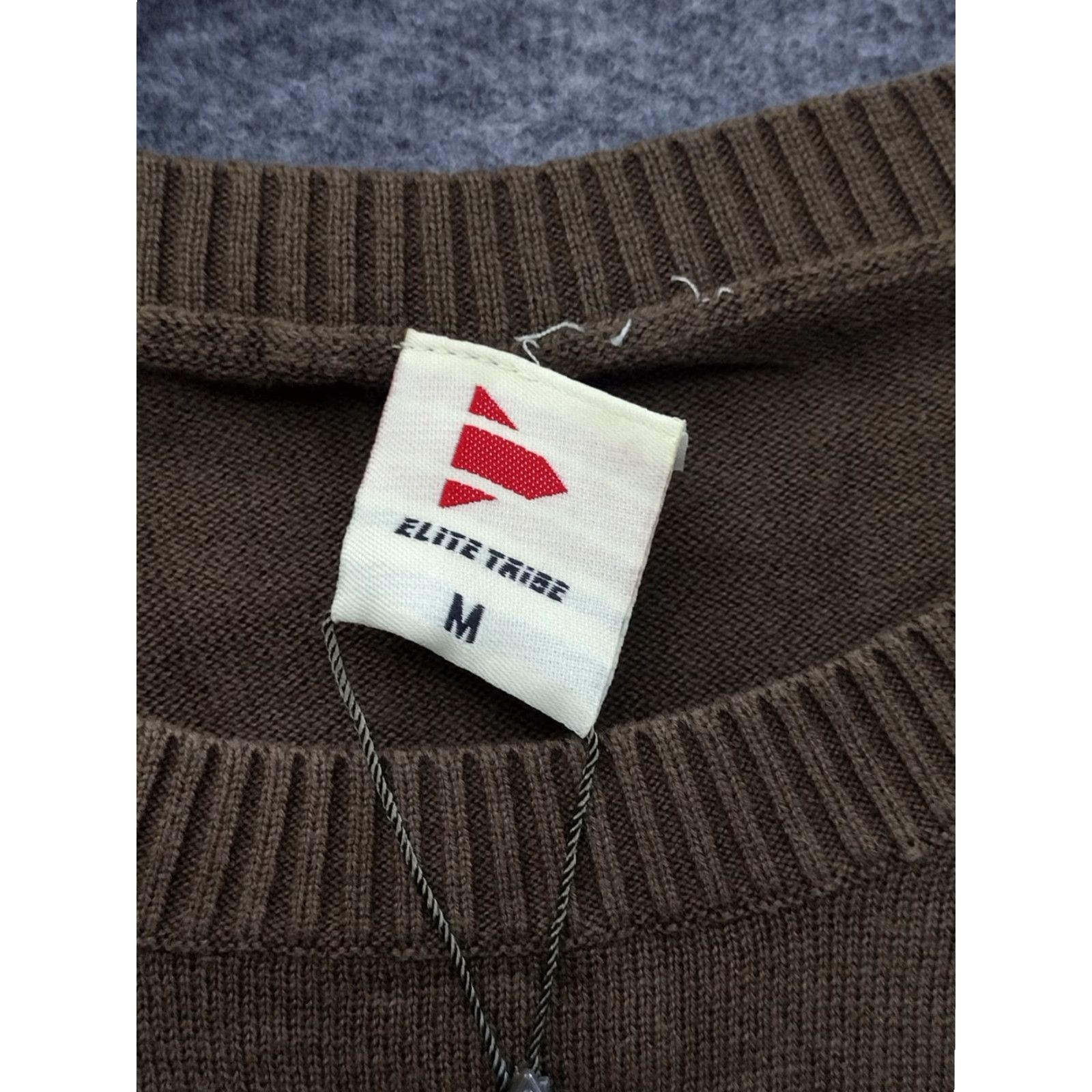 Vintage Elite Tribe Military Sweater Men M Wool Striped Crew Neck Long Sleeve Brown Beige Pattern 90s Theme Vintage? Size US M / EU 48-50 / 2 - 7 Thumbnail