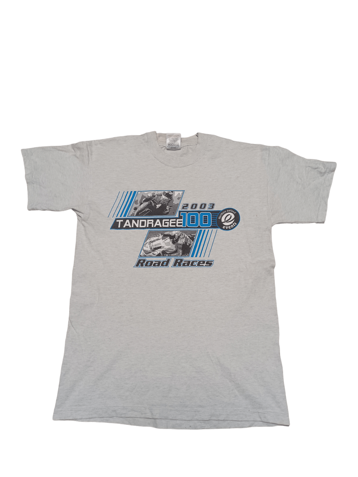 Fruit Of The Loom 2003 VINTAGE UK BIKE FOTL RACING BOTH SIDES PRINTED TEE Size US M / EU 48-50 / 2 - 1 Thumbnail