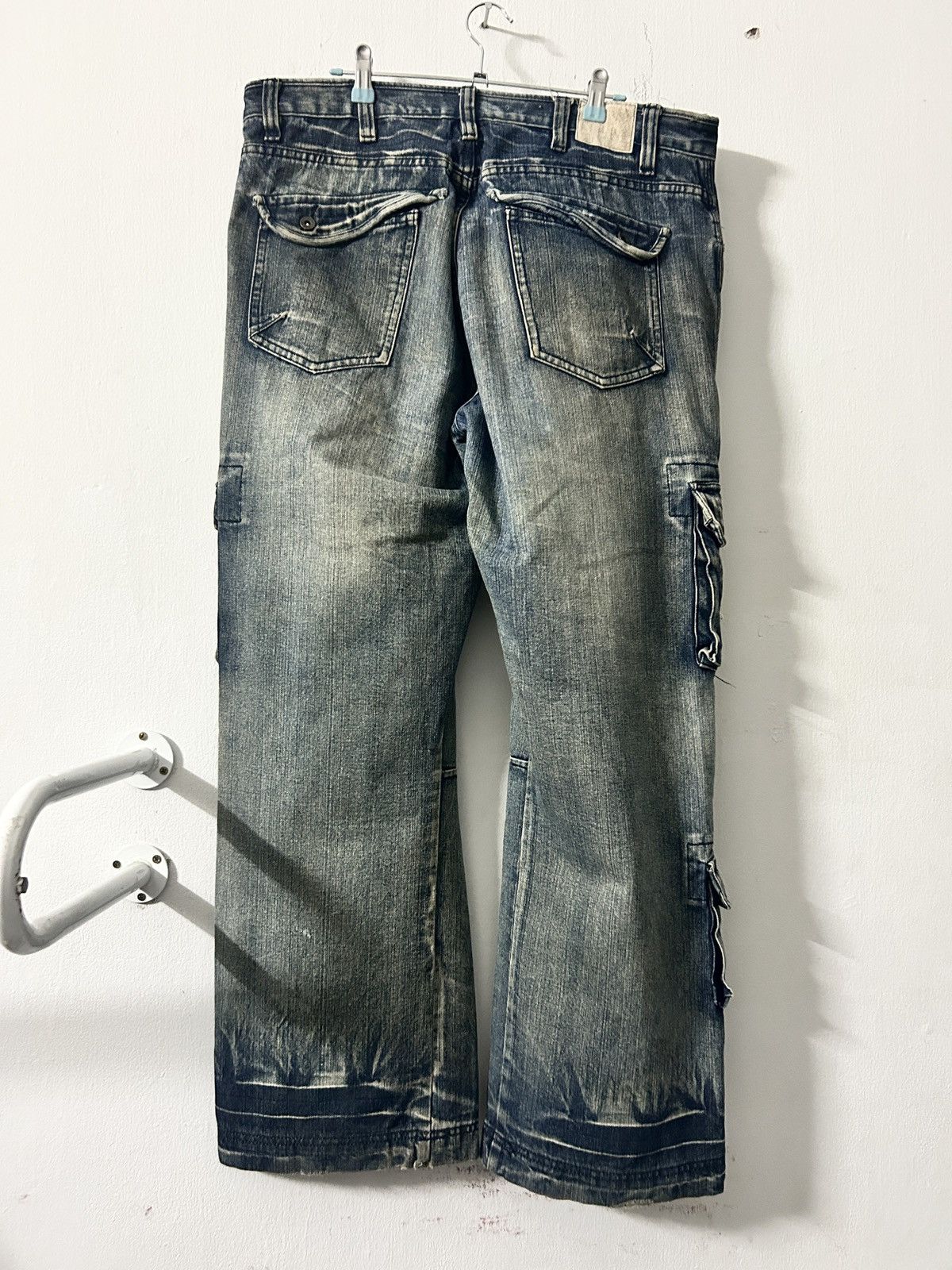 If Six Was Nine × Japanese Brand × Le Grande Bleu (L.G.B.) Emporio Cargo Multi Pocket Jeans Sick Acid Wash I6w9 Design Size US 37 - 6 Thumbnail