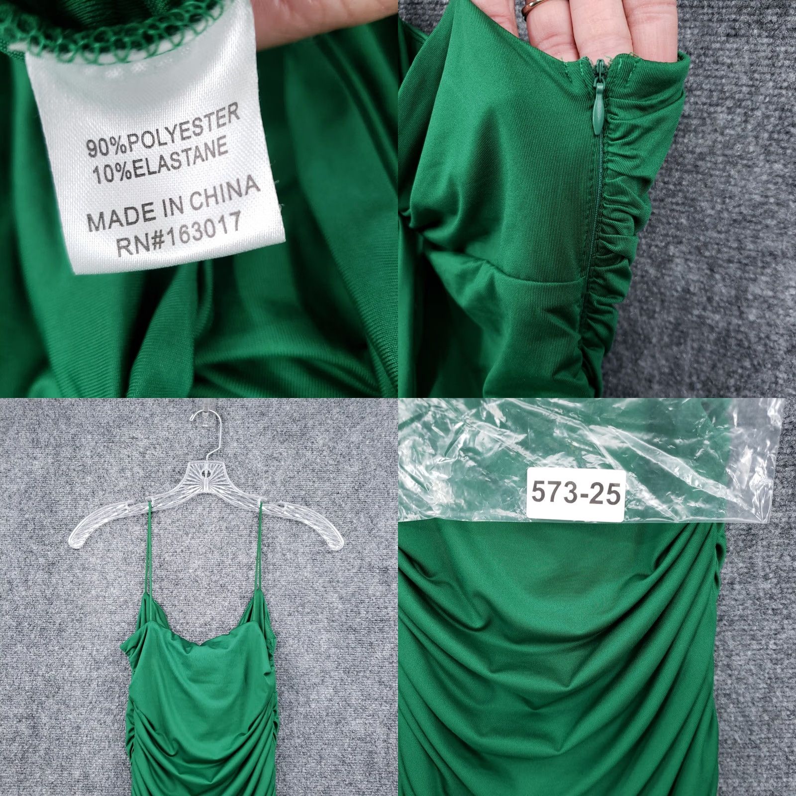 PRINCESS POLLY Princess Polly Dress 4 Green Loren Ruched Bodycon Mini Bow Tie Sleeveless Womens Size S / US 4 / IT 40 - 8 Thumbnail