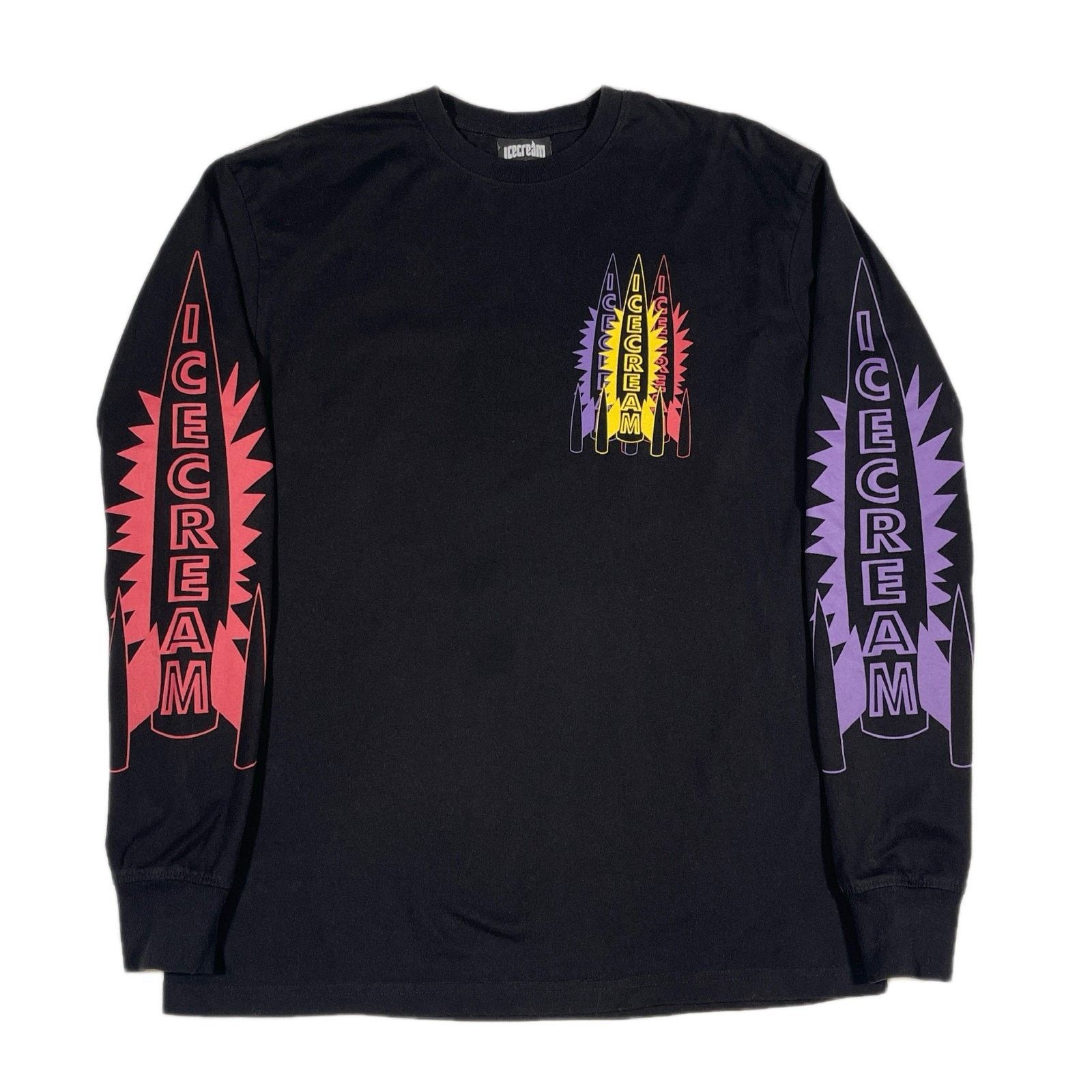 Billionaire Boys Club × Icecream SS22 Ice Cream Crayon Rockets Long Sleeve Tee Shirt Black Size US S / EU 44-46 / 1 - 1 Thumbnail