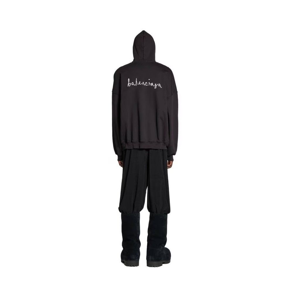 Balenciaga o1tr1nto0725 Lovey Hoodie Oversized in Black Size US XL / EU 56 / 4 - 5 Thumbnail