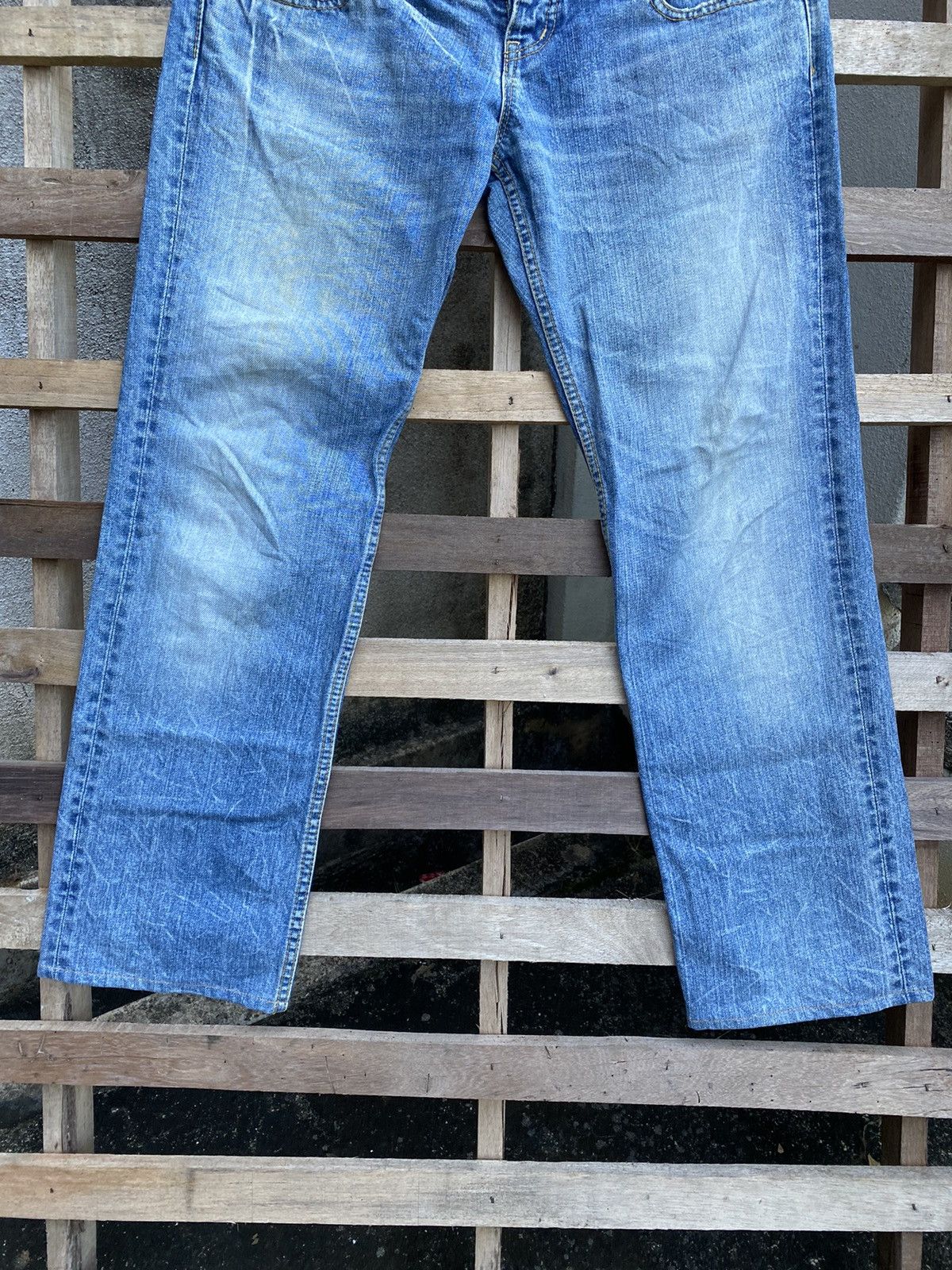 Japanese Brand Sick Crazy 🔥 Vintage Y2K Ant gauge Double Waisted Jeans Size US 33 - 5 Thumbnail