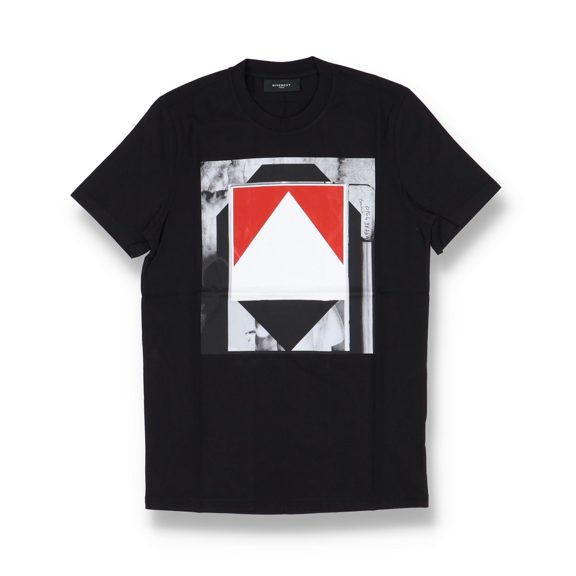 Givenchy Black Abstract Triangle Portrait Print T-Shirt Size US S / EU 44-46 / 1 - 1 Thumbnail