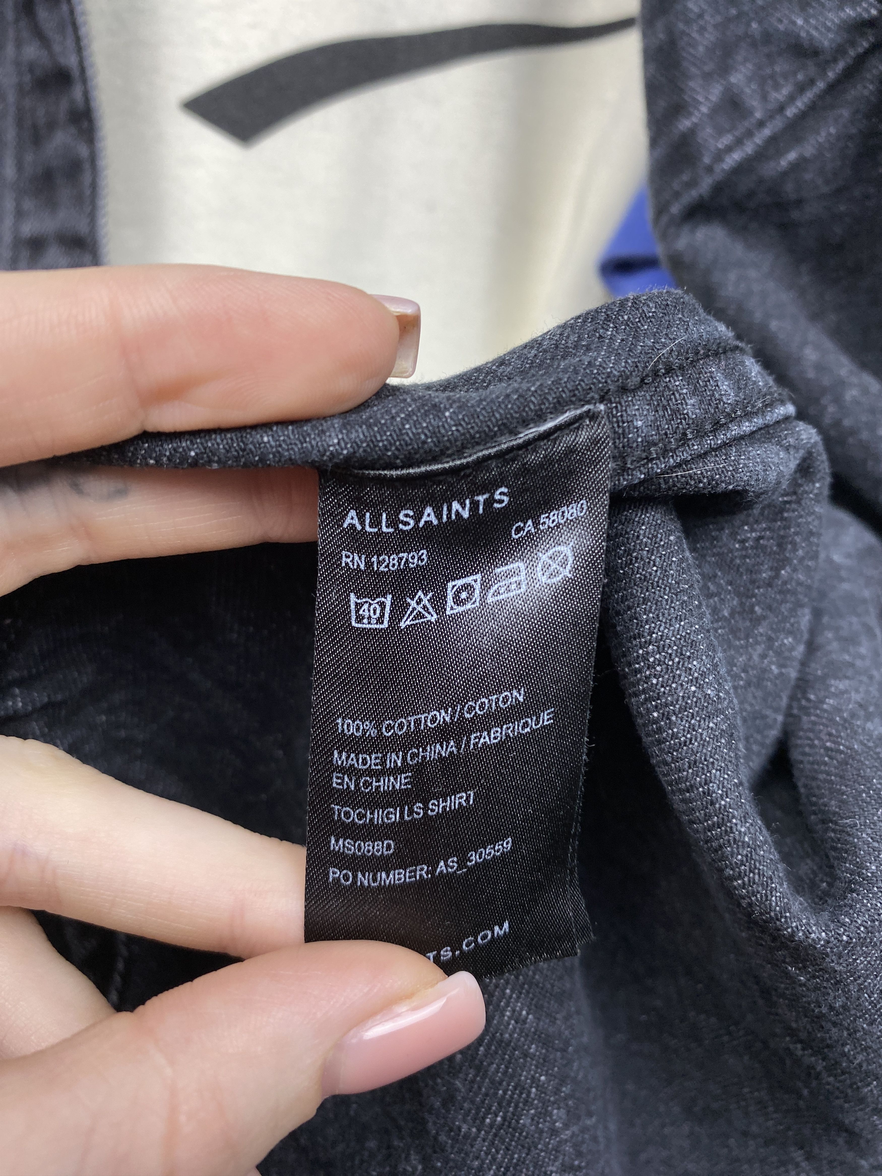 Allsaints Allsaints Mens Tochigi Denim Shirt Size US M / EU 48-50 / 2 - 4 Thumbnail