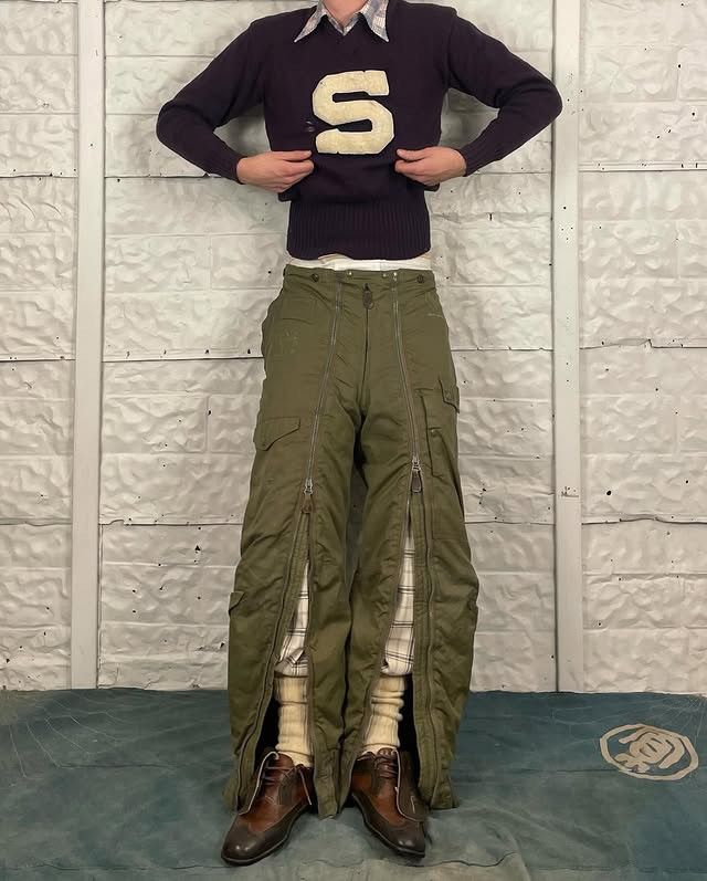 Vintage 1940s Us Air Force Military Pants Size US 36 / EU 52 - 5 Thumbnail