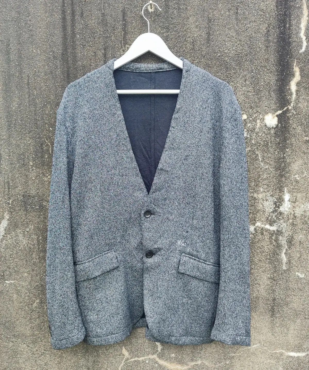 Michel Klein Homme Textured Cotton Knit Blazer