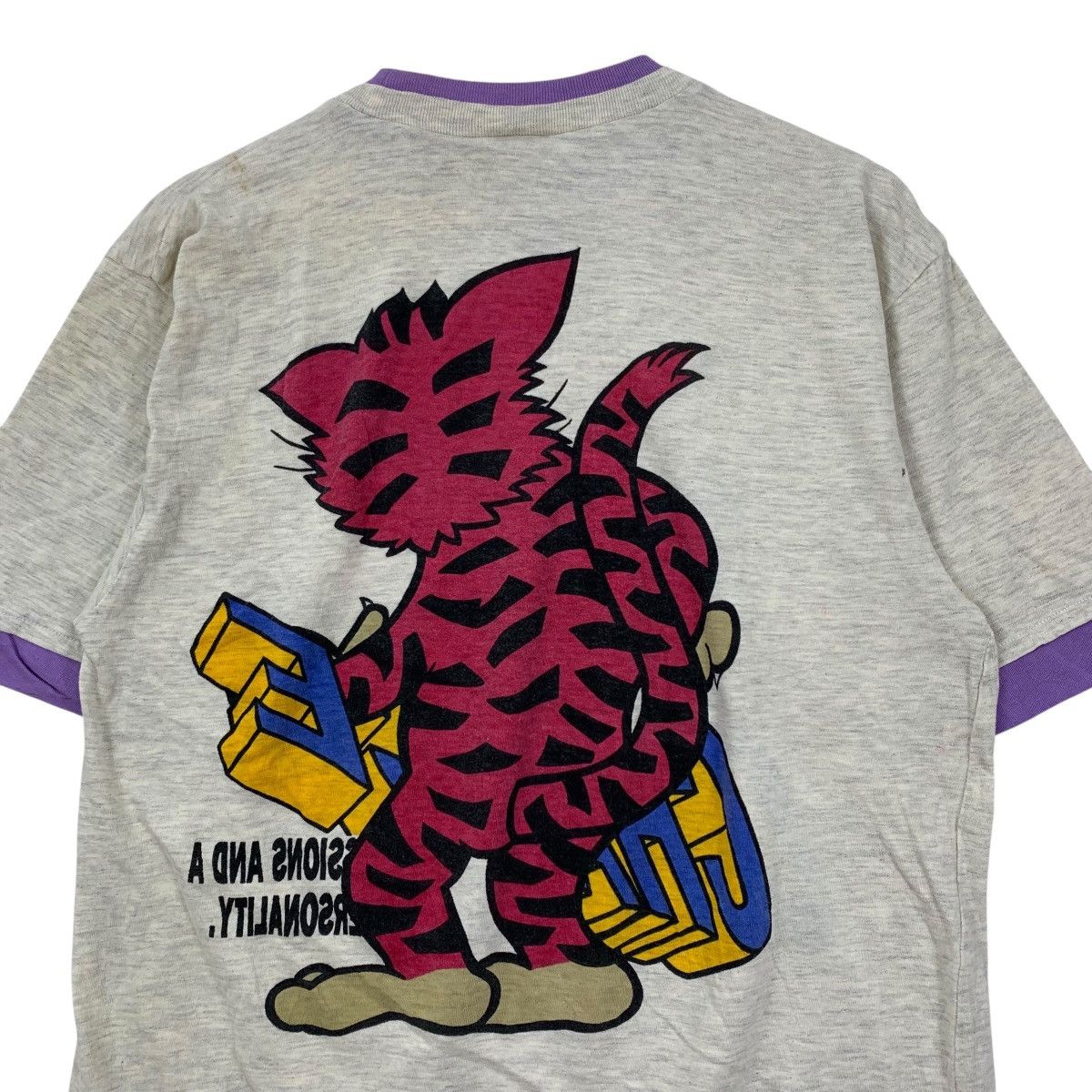 Japanese Brand MACMAIL CHANCE Cartoon Cat Japanese Brand Short Sleeve Shirt Size US L / EU 52-54 / 3 - 6 Thumbnail