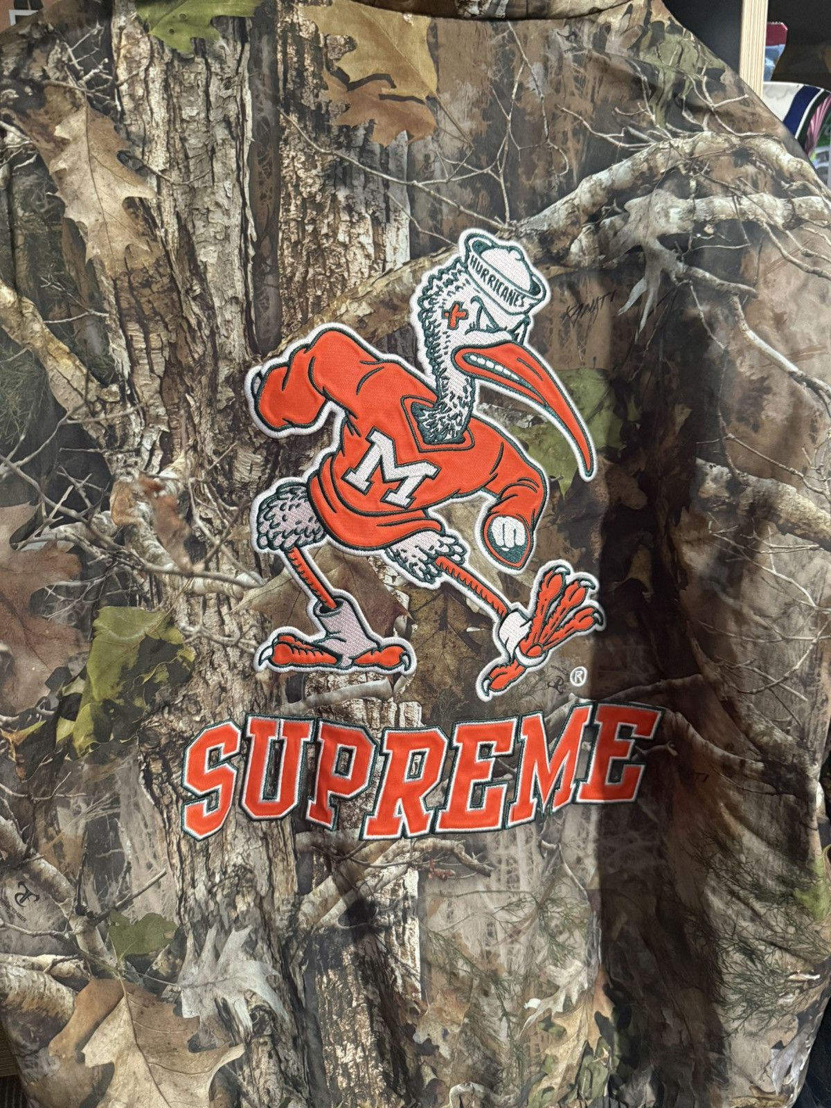 Mitchell & Ness × NCAA × Supreme Supreme Mitchell & Ness NCAA Miami Hurricanes Jacket Size US M / EU 48-50 / 2 - 4 Thumbnail