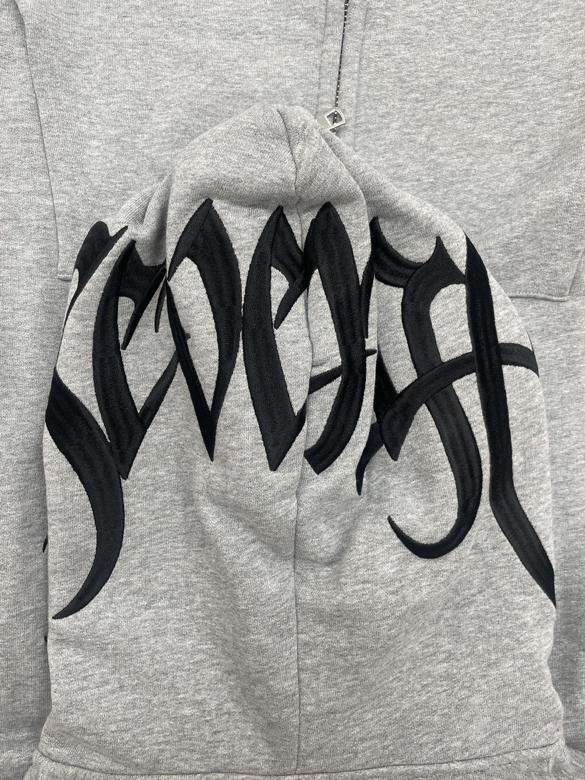 Revenge Revenge Grey Embroidered Full Zip Hoodie Size US L / EU 52-54 / 3 - 3 Thumbnail